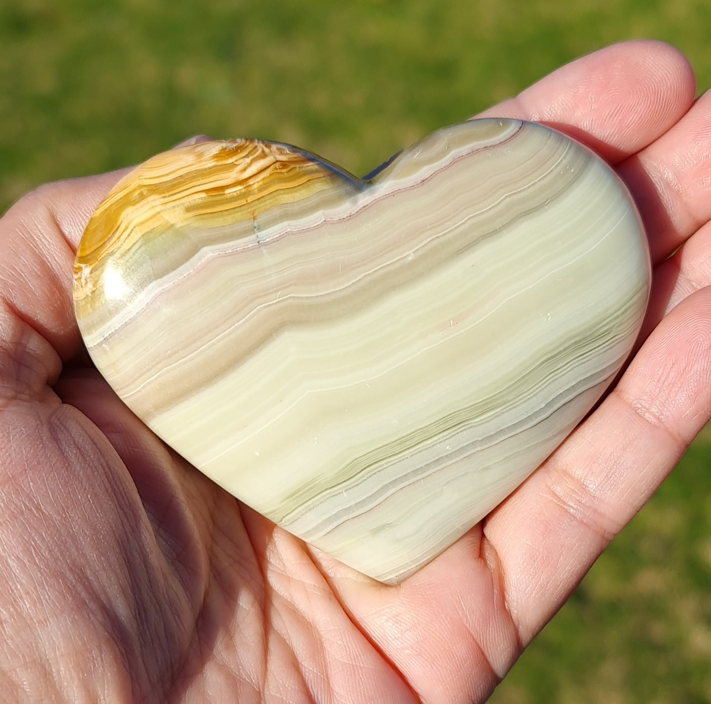 Pink Banded Calcite Heart