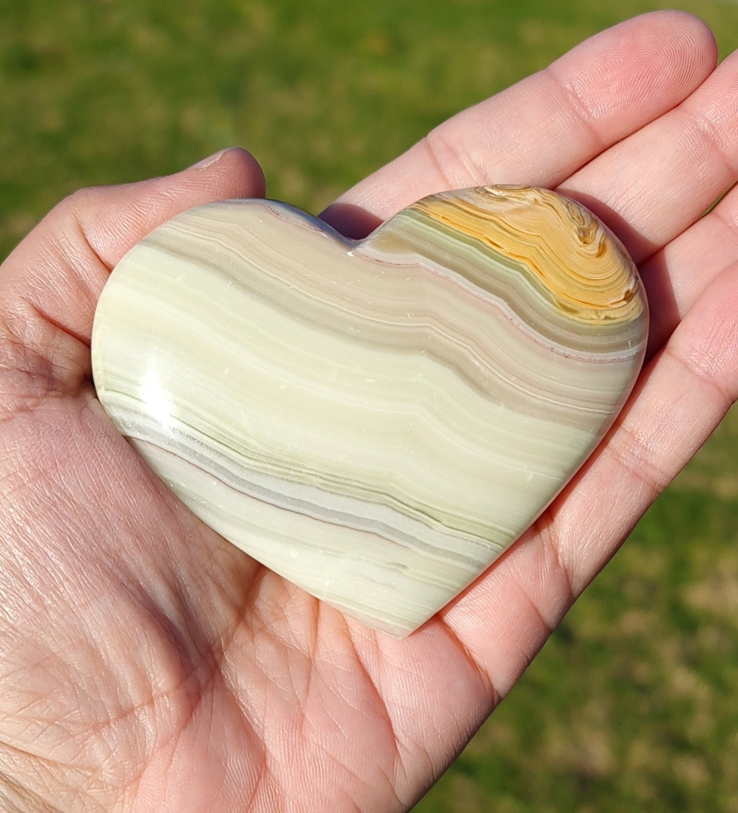 Pink Banded Calcite Heart