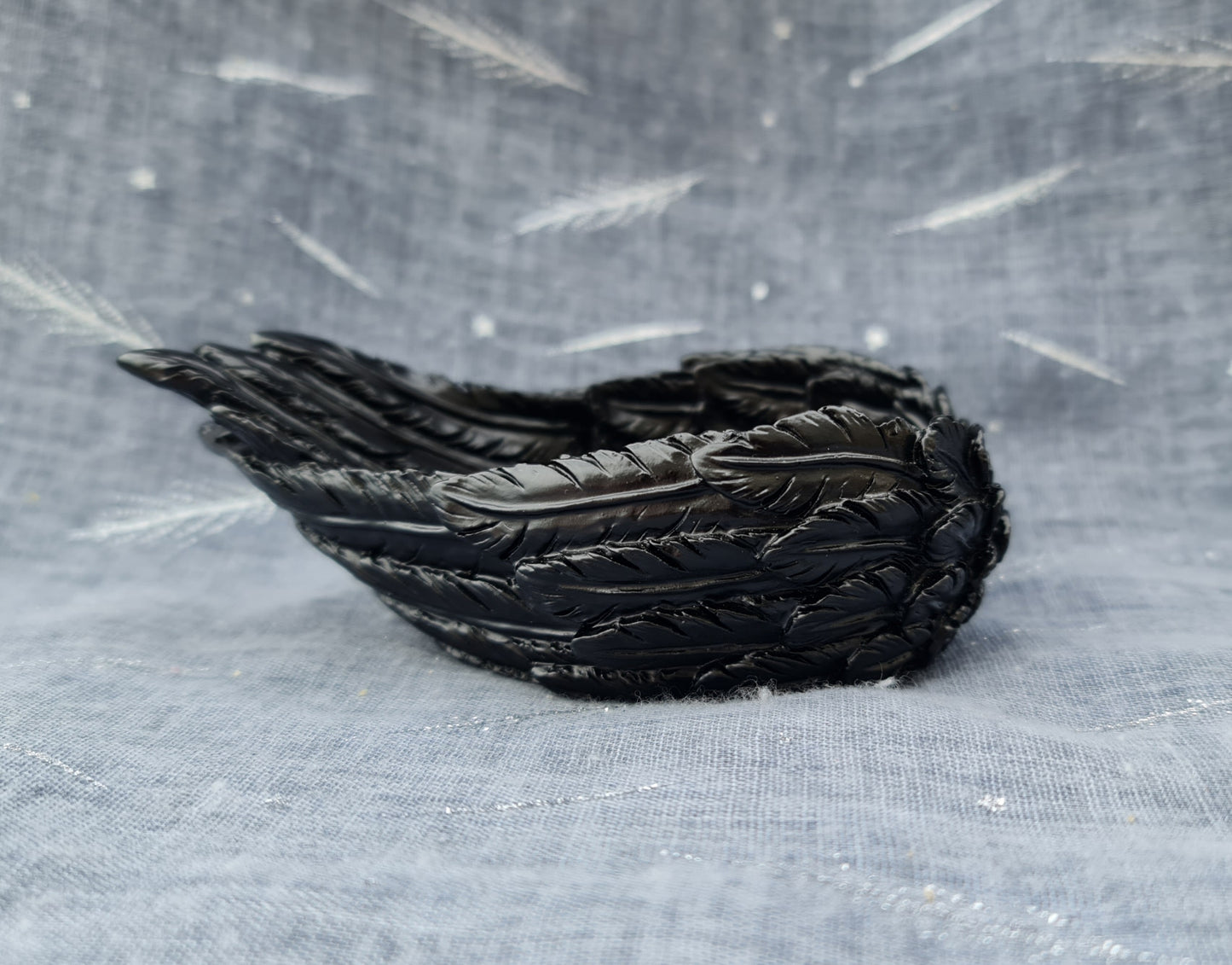 Angel Wing Sphere Stand/Trinket Bowl - Black