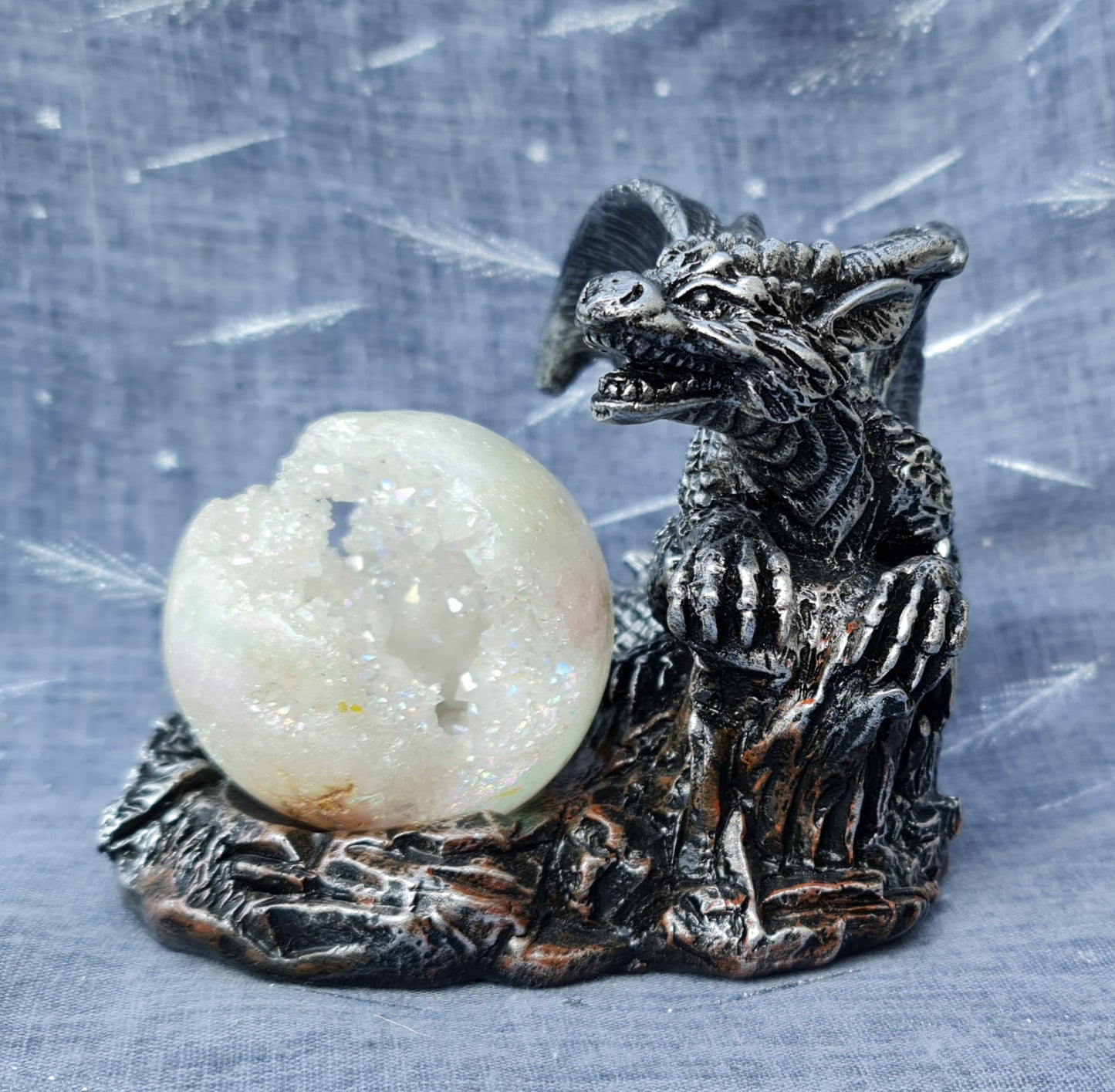 Dragon Sphere Stand - Silver