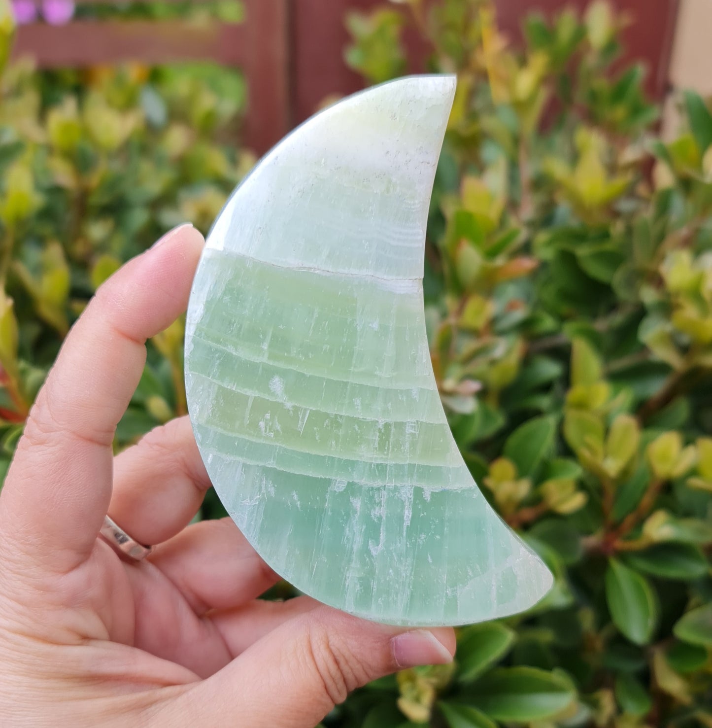 Pistachio Calcite Moon