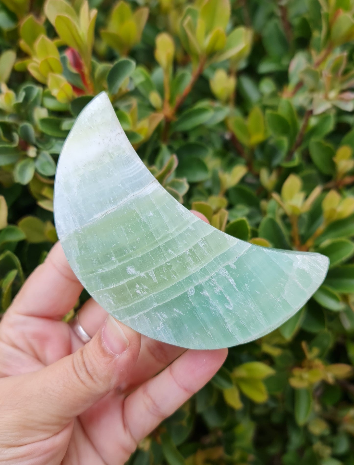 Pistachio Calcite Moon