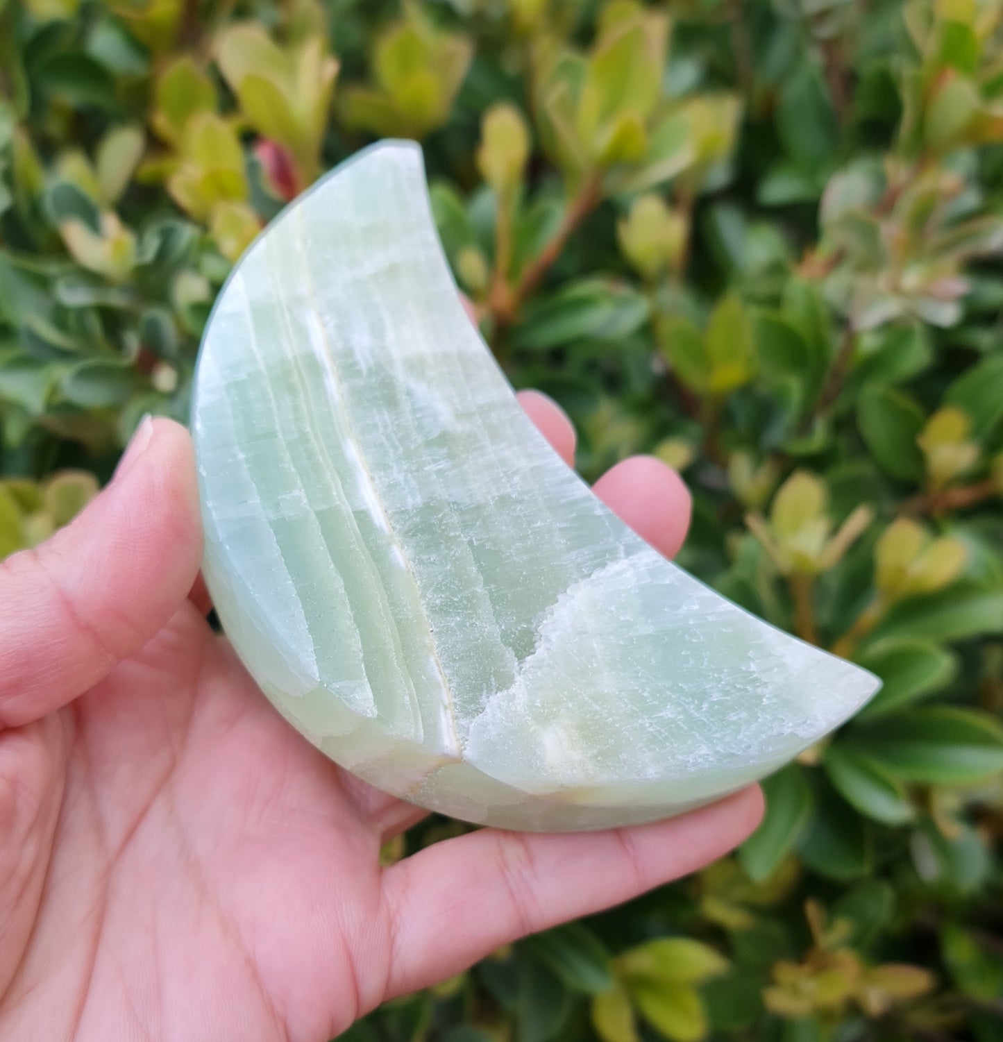 Pistachio Calcite Moon