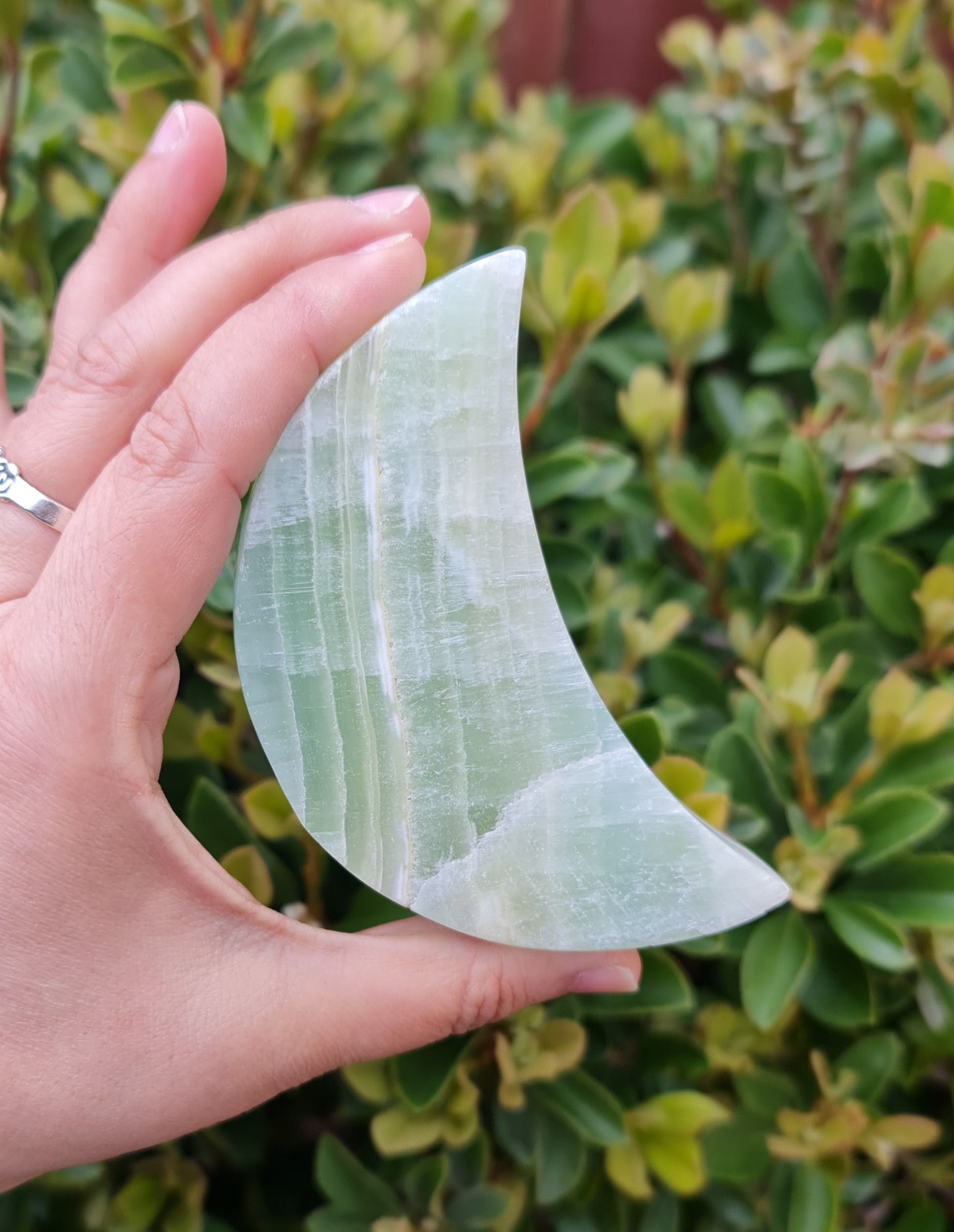 Pistachio Calcite Moon
