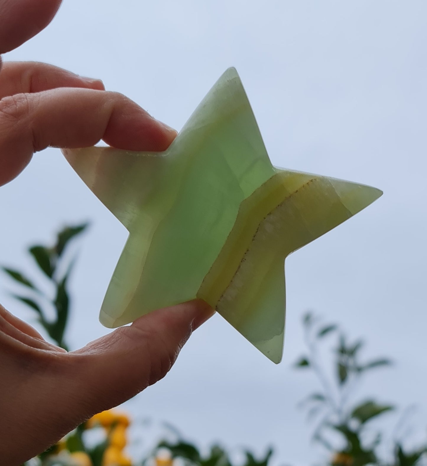 Pistachio Calcite Star