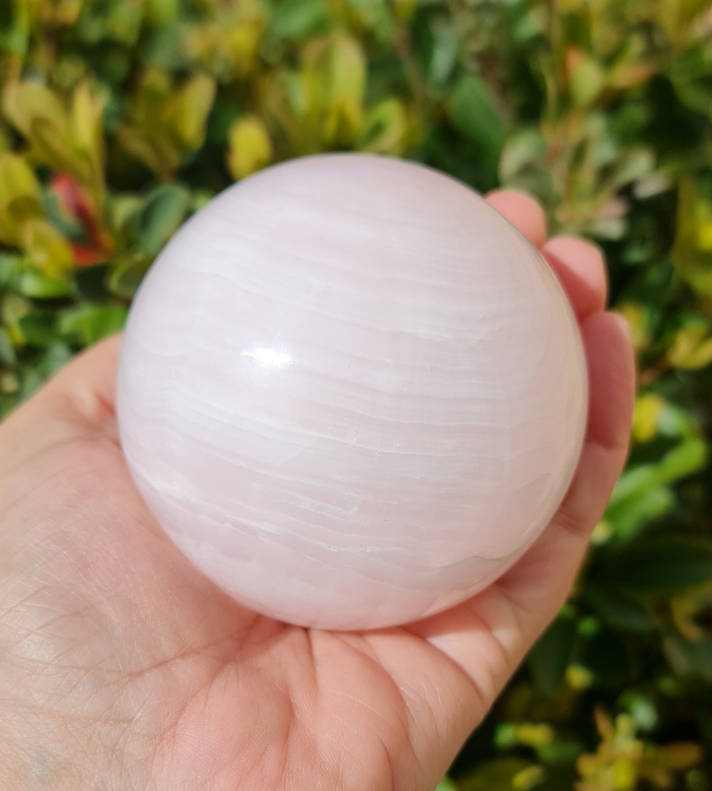 Mangano Pink Calcite Sphere