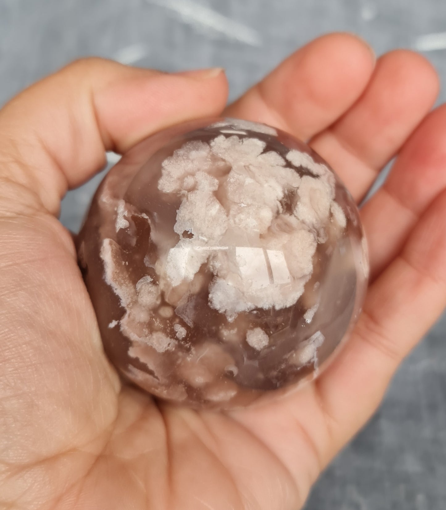 Flower Agate Sphere