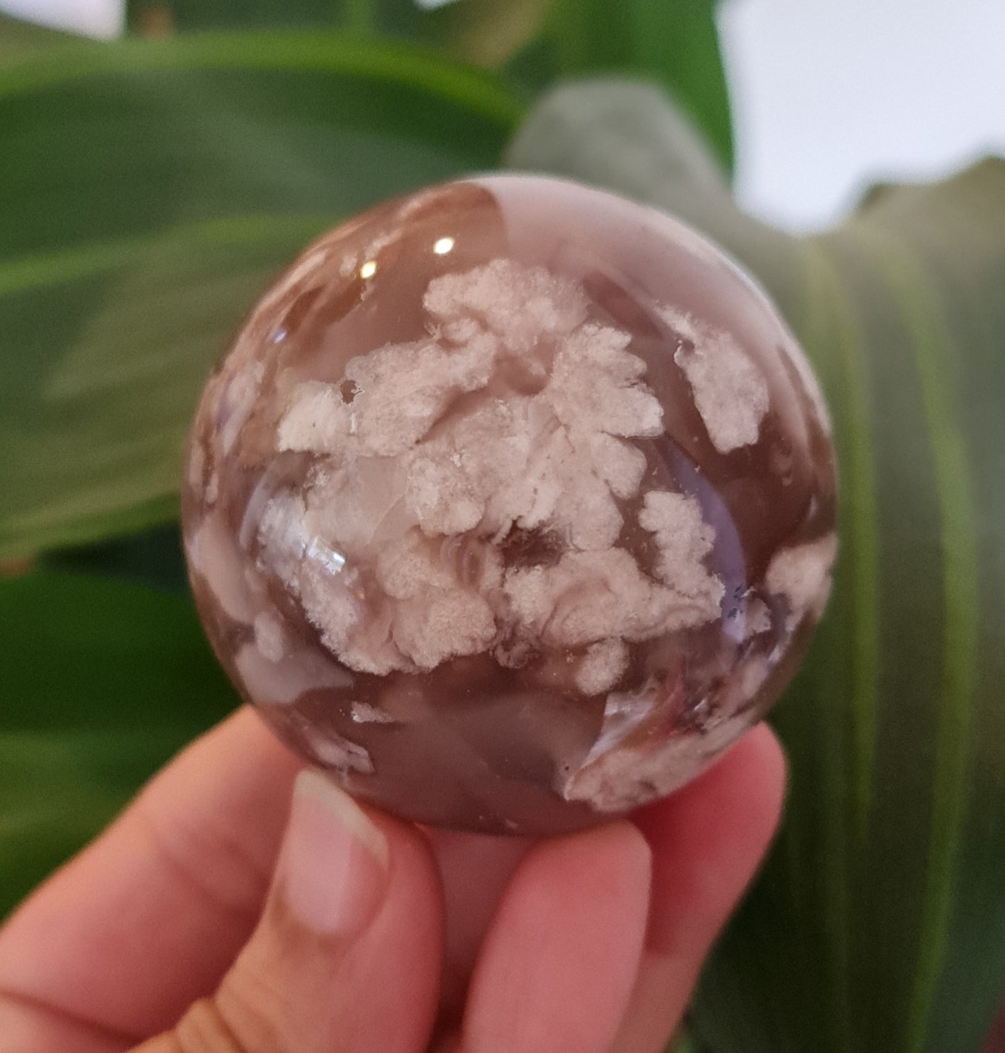 Flower Agate Sphere