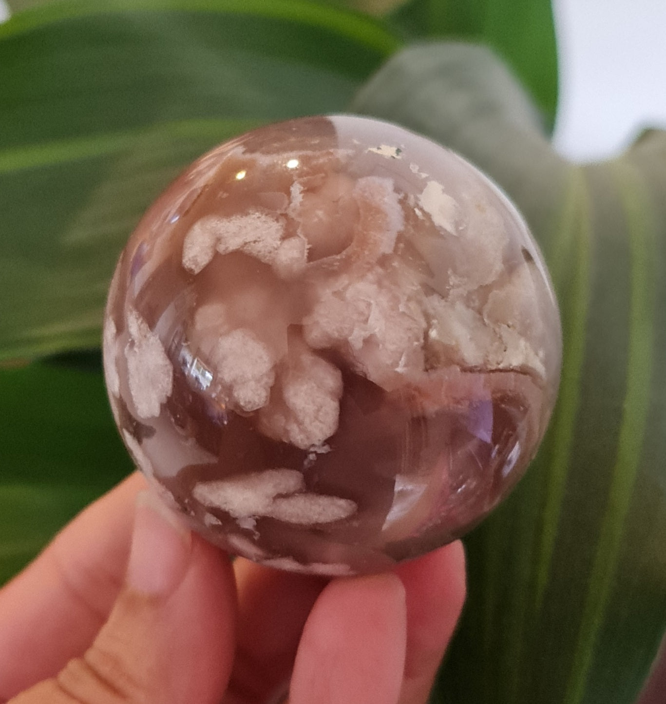Flower Agate Sphere