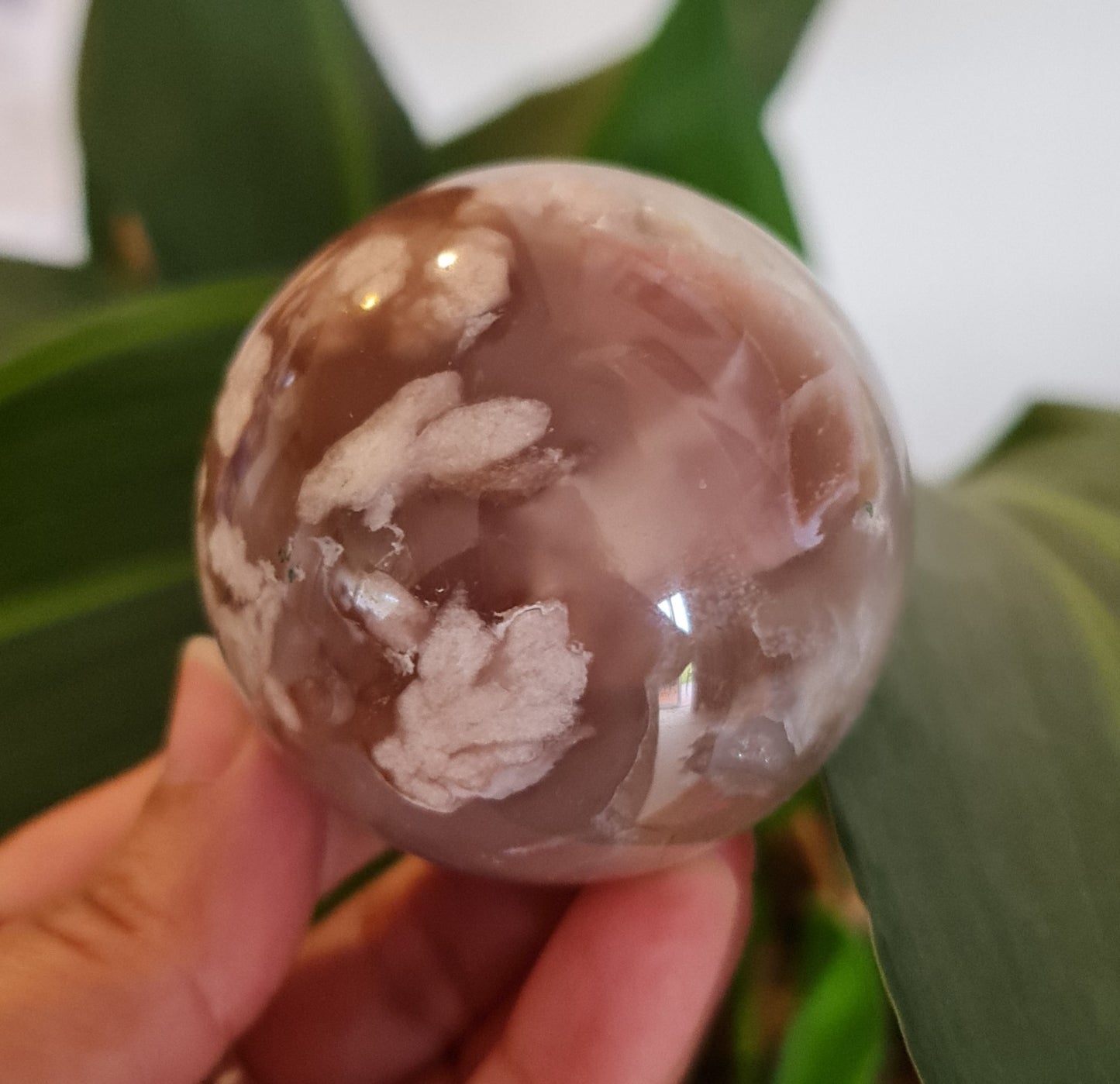 Flower Agate Sphere