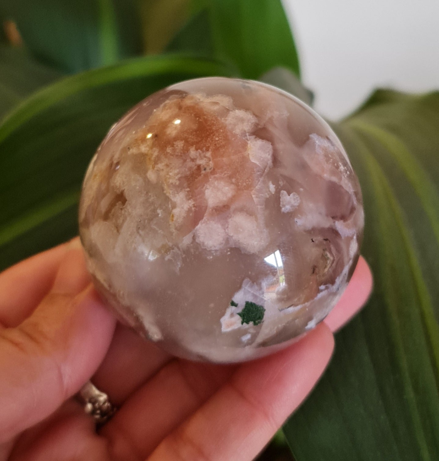 Flower Agate Sphere