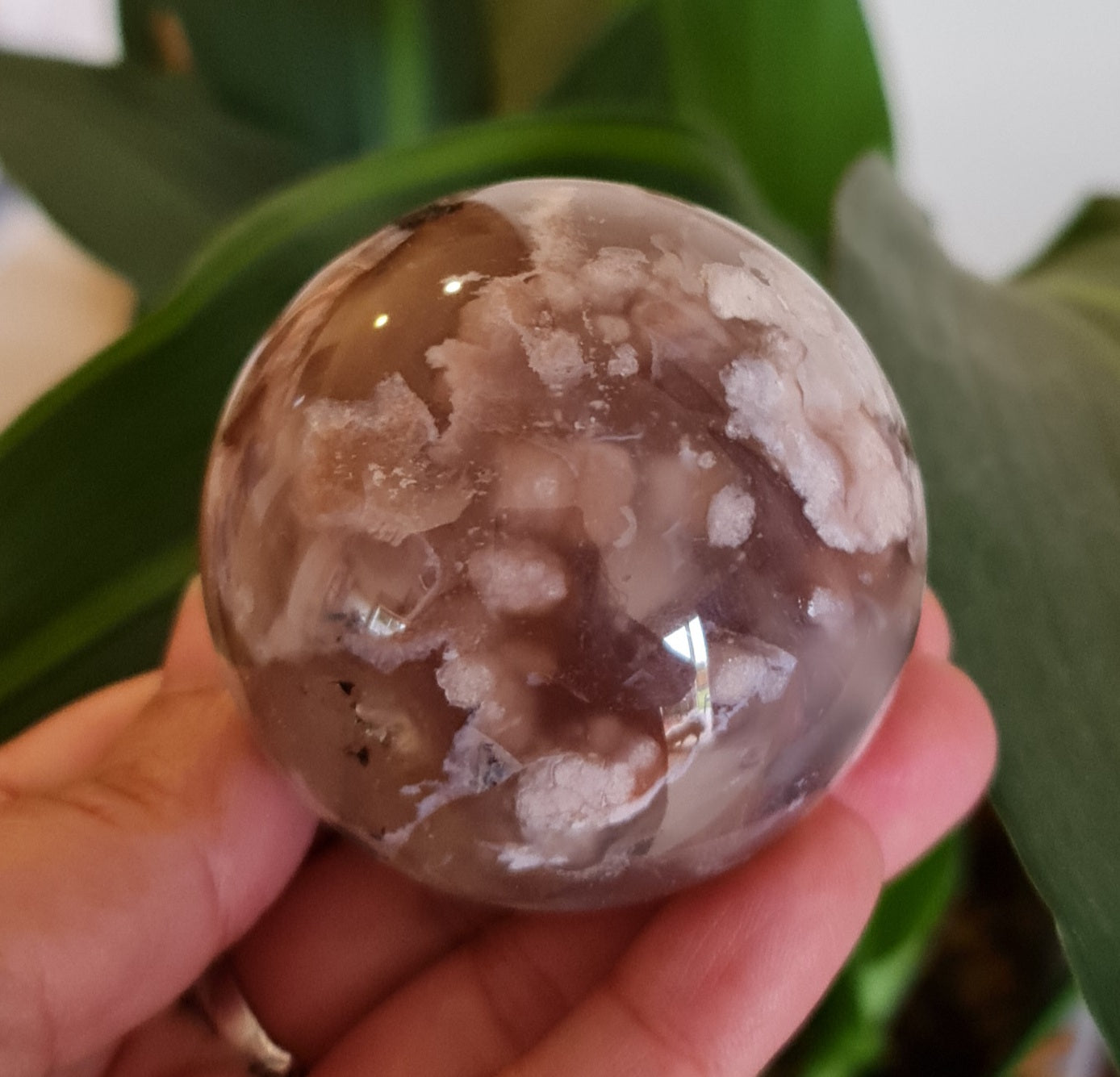 Flower Agate Sphere