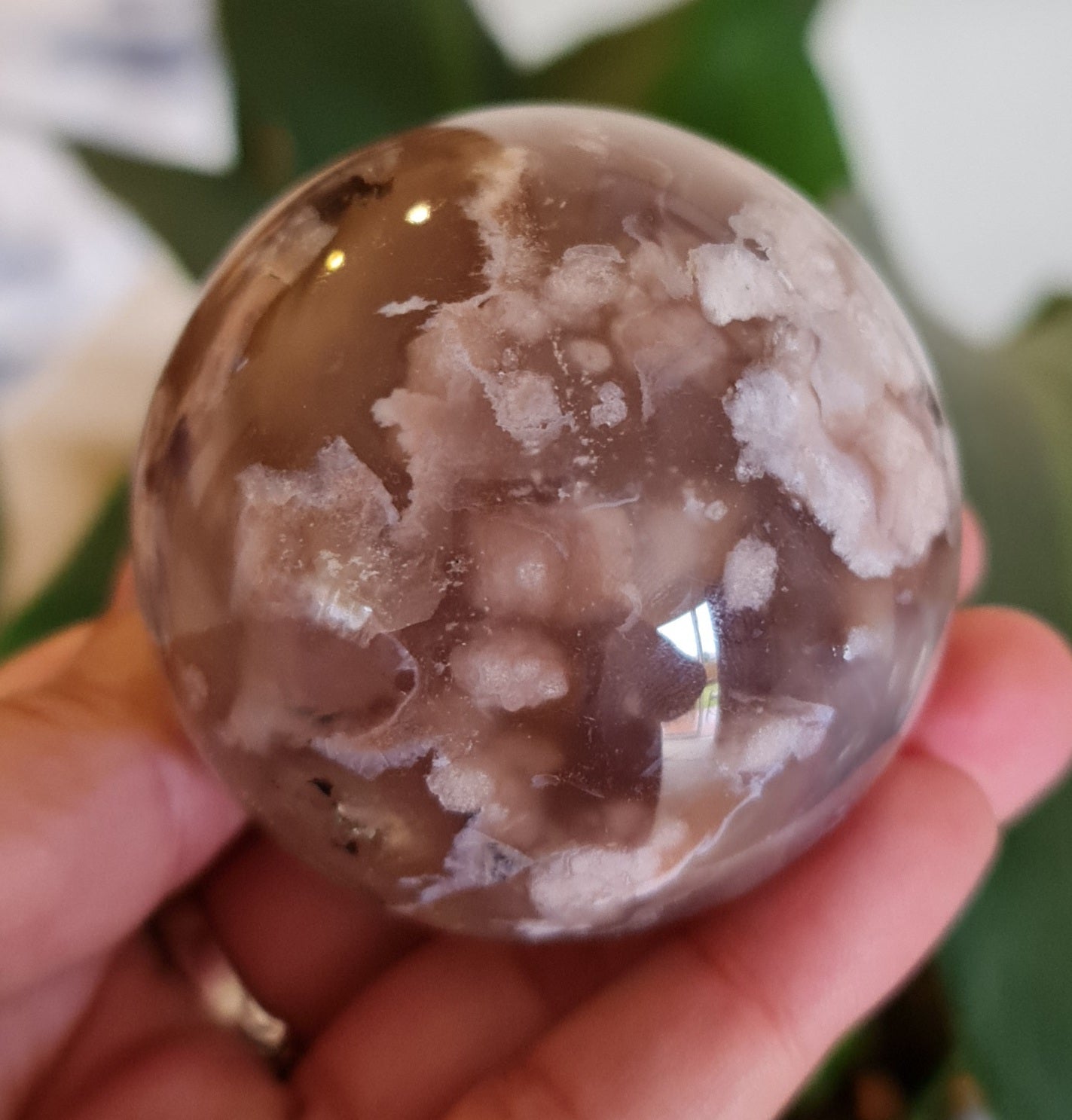 Flower Agate Sphere