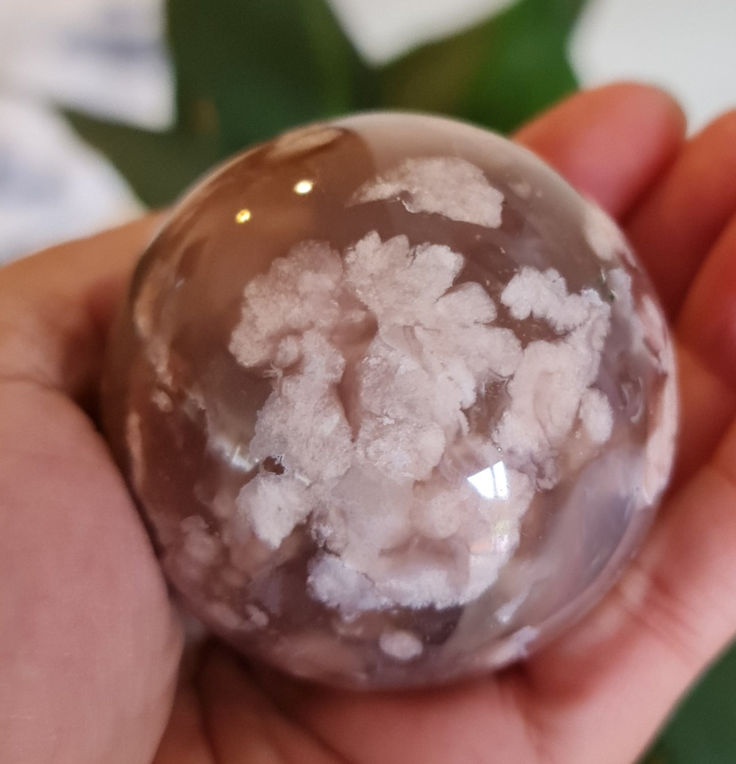 Flower Agate Sphere