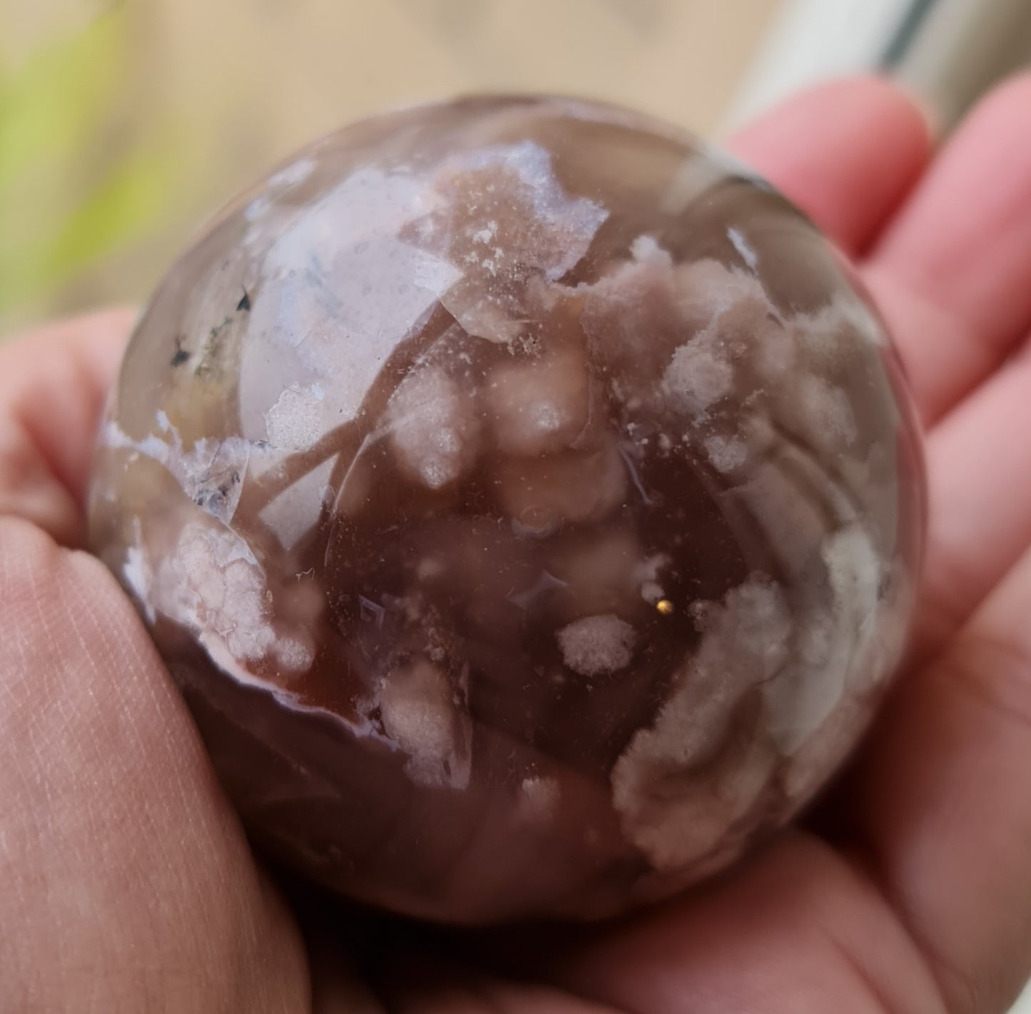 Flower Agate Sphere