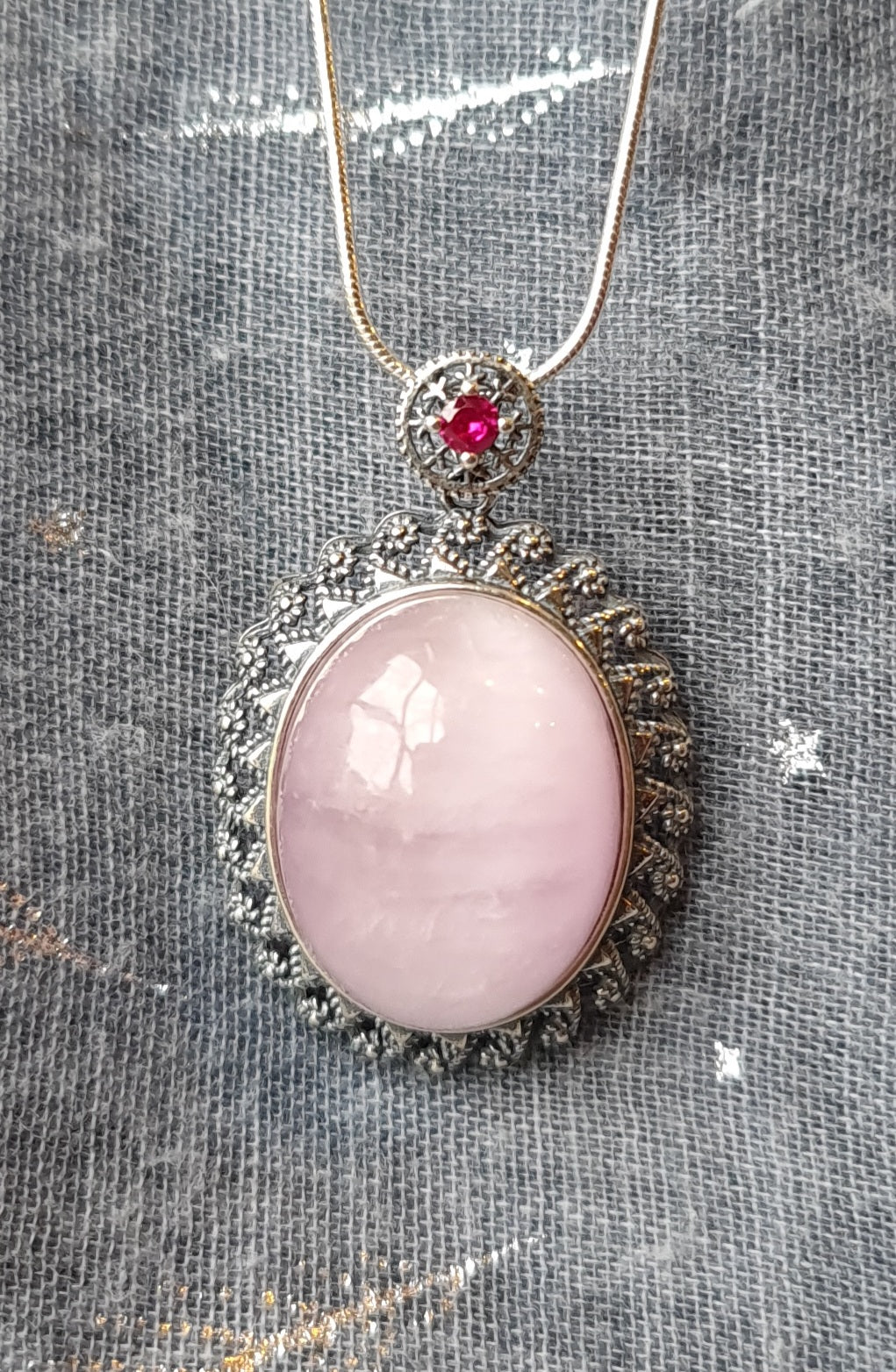 Kunzite Sterling Silver Pendant
