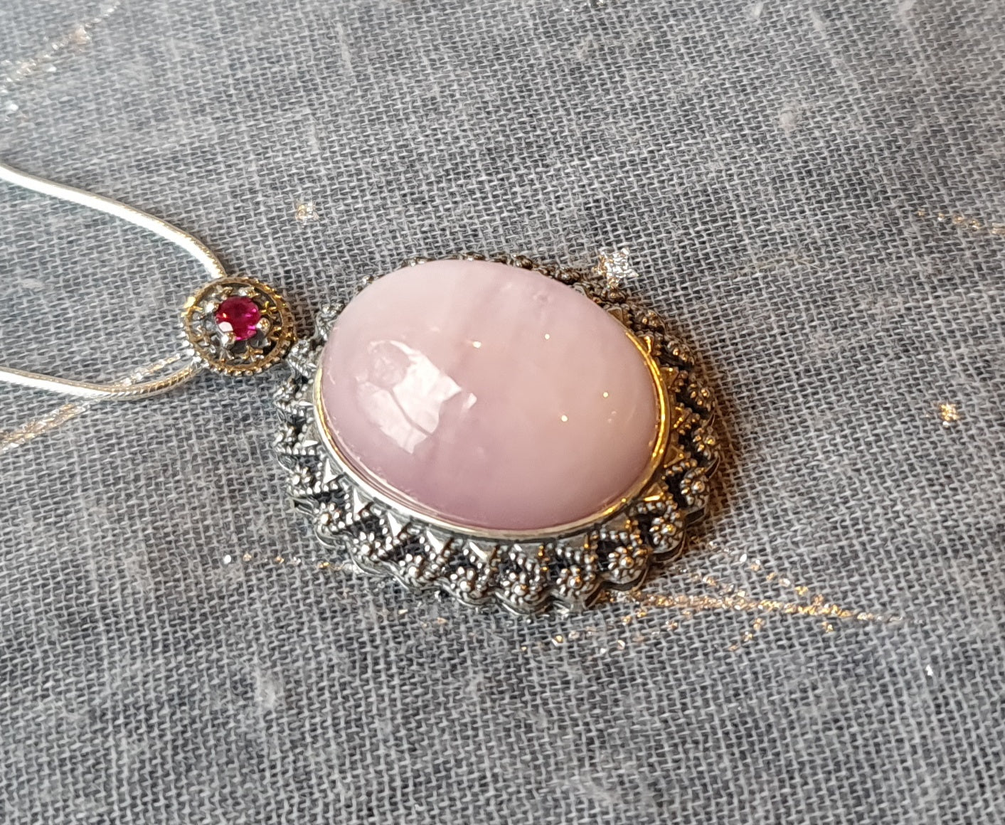 Kunzite Sterling Silver Pendant
