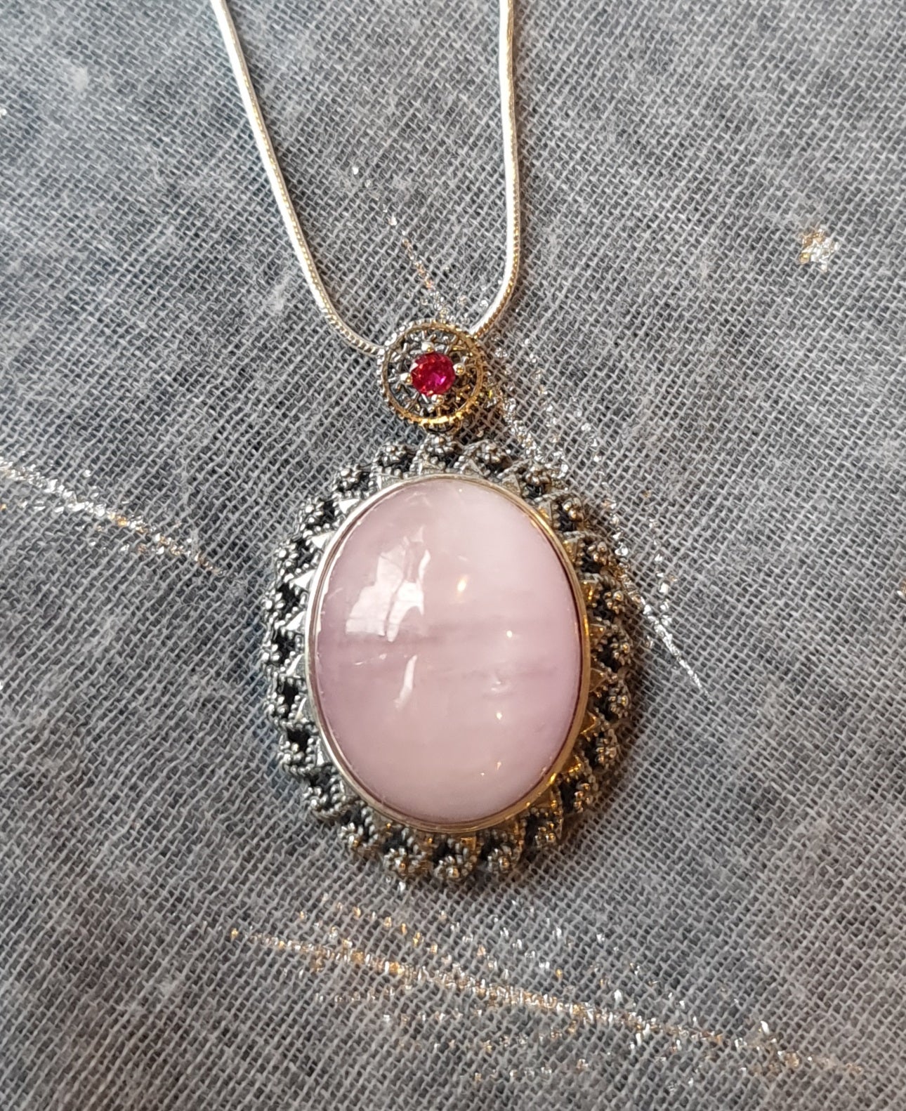 Kunzite Sterling Silver Pendant