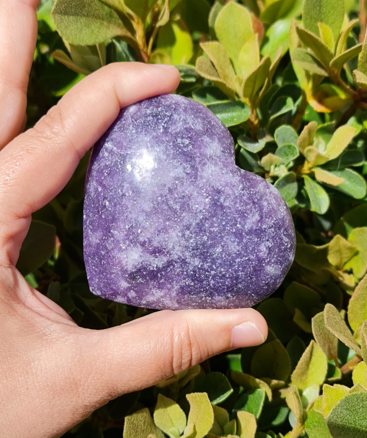 Lepidolite Heart