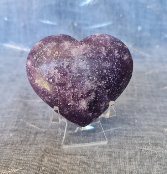 Lepidolite Heart
