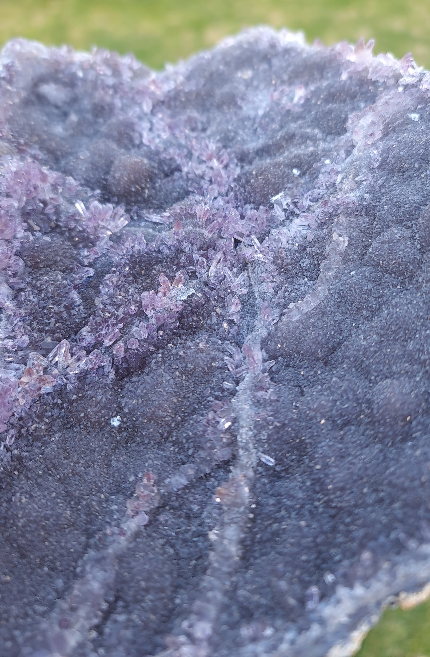 "Night Sky" Amethyst on Chalcedony Plate