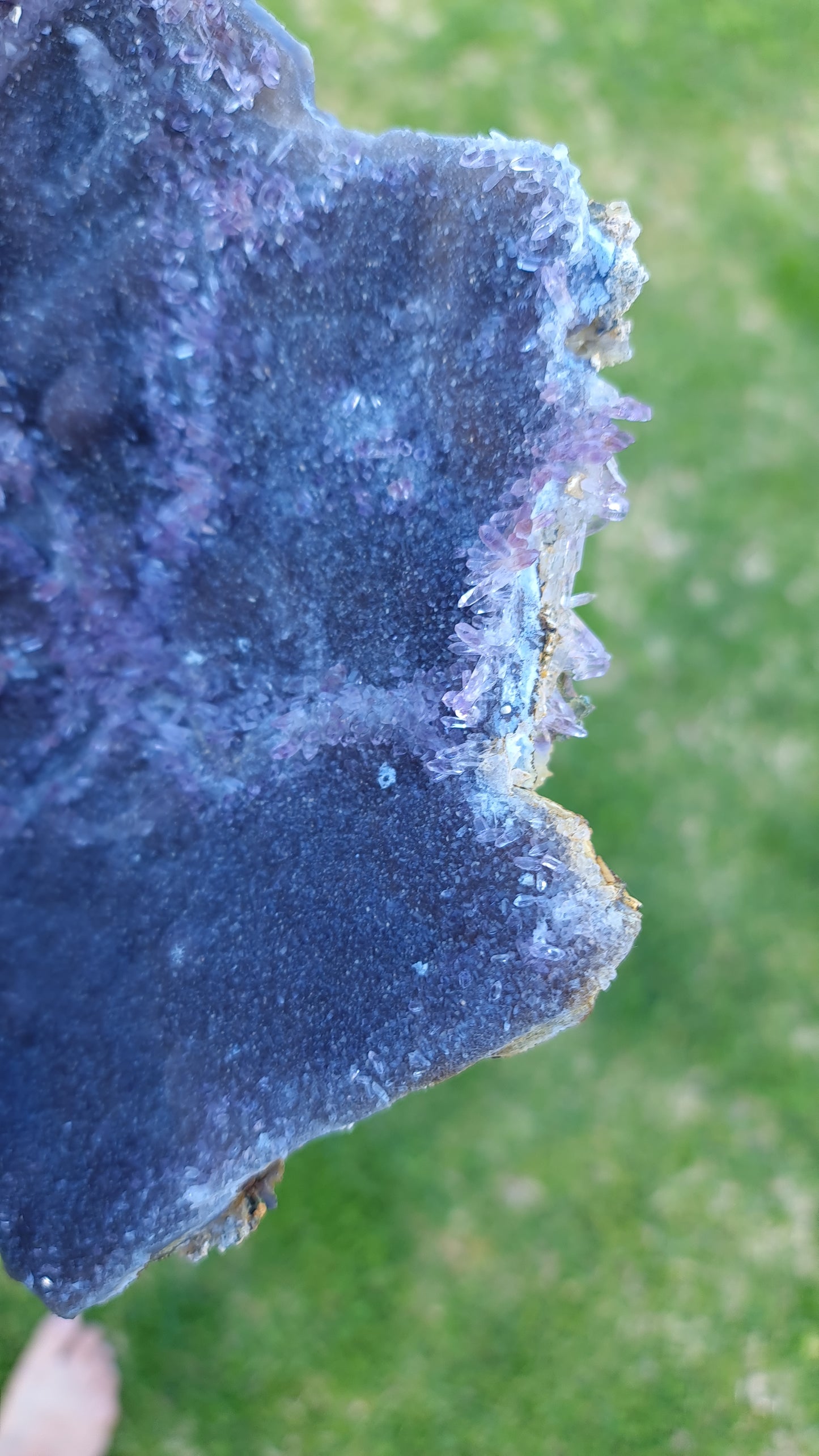 "Night Sky" Amethyst on Chalcedony Plate