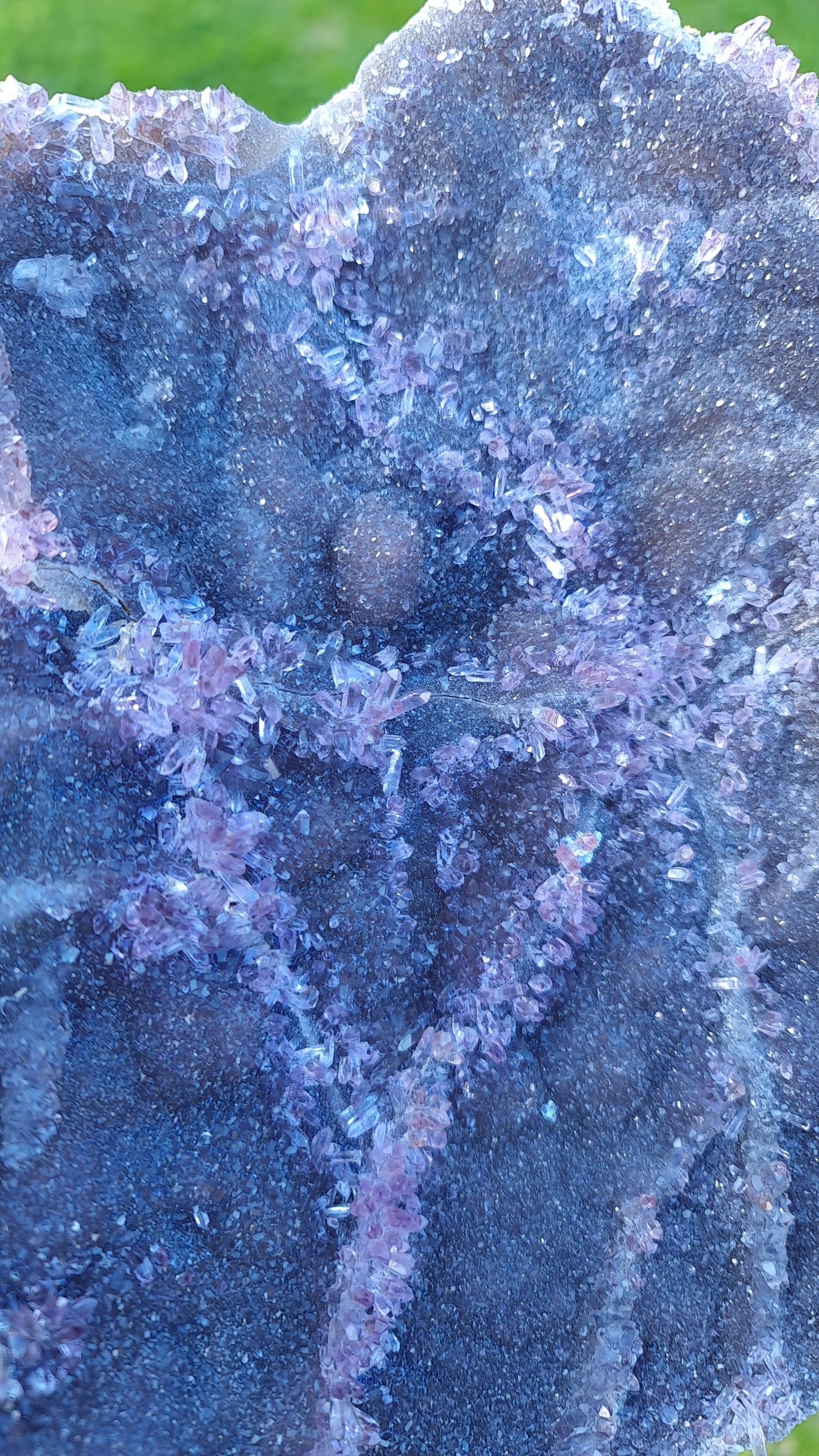 "Night Sky" Amethyst on Chalcedony Plate