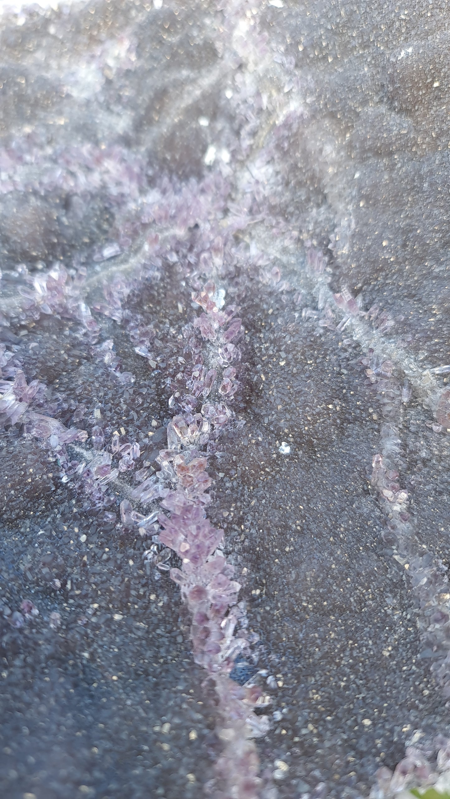 "Night Sky" Amethyst on Chalcedony Plate