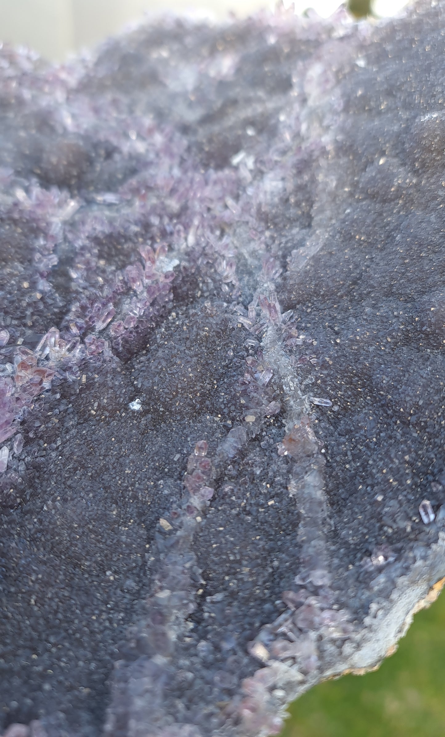 "Night Sky" Amethyst on Chalcedony Plate