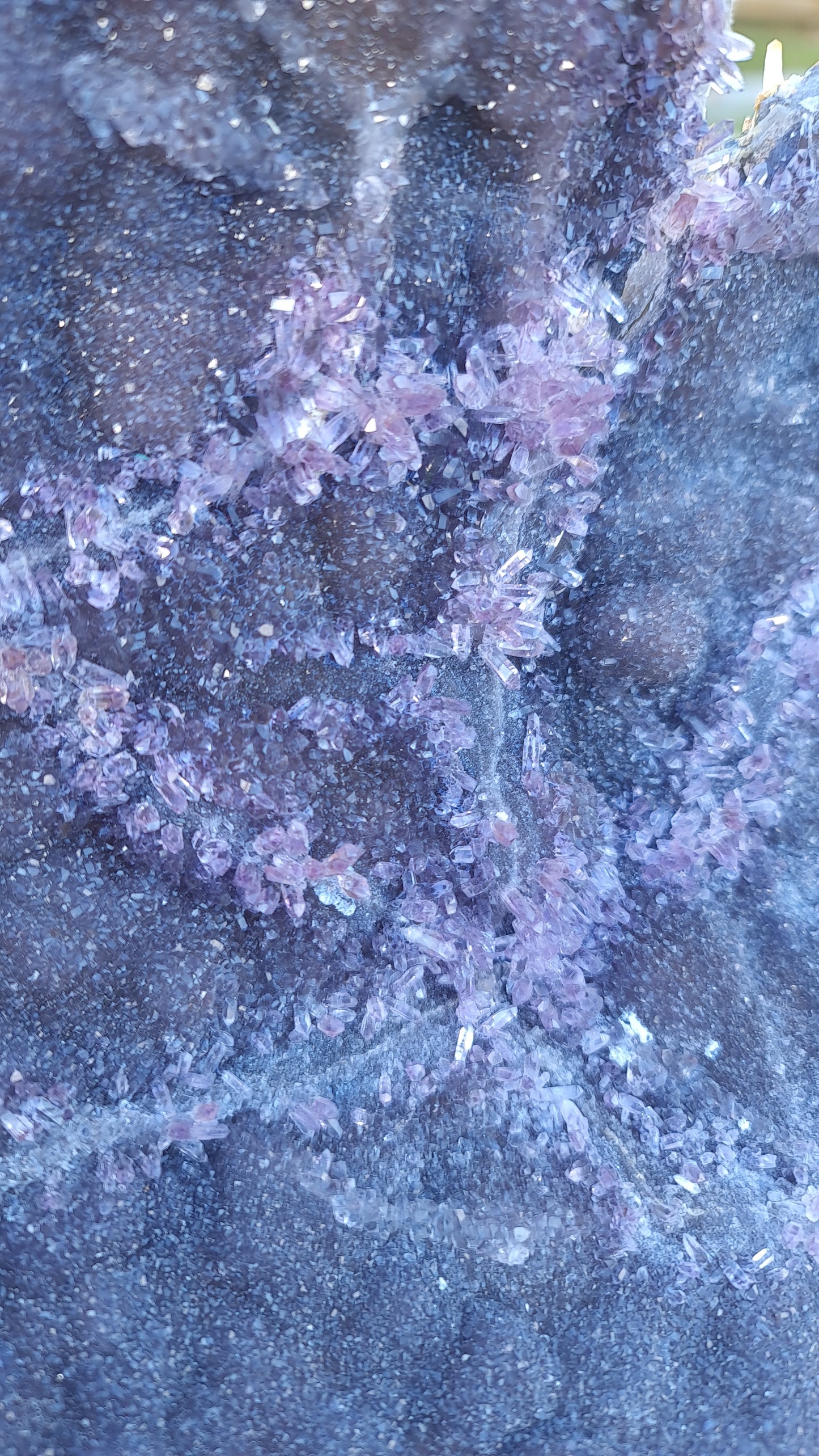 "Night Sky" Amethyst on Chalcedony Plate