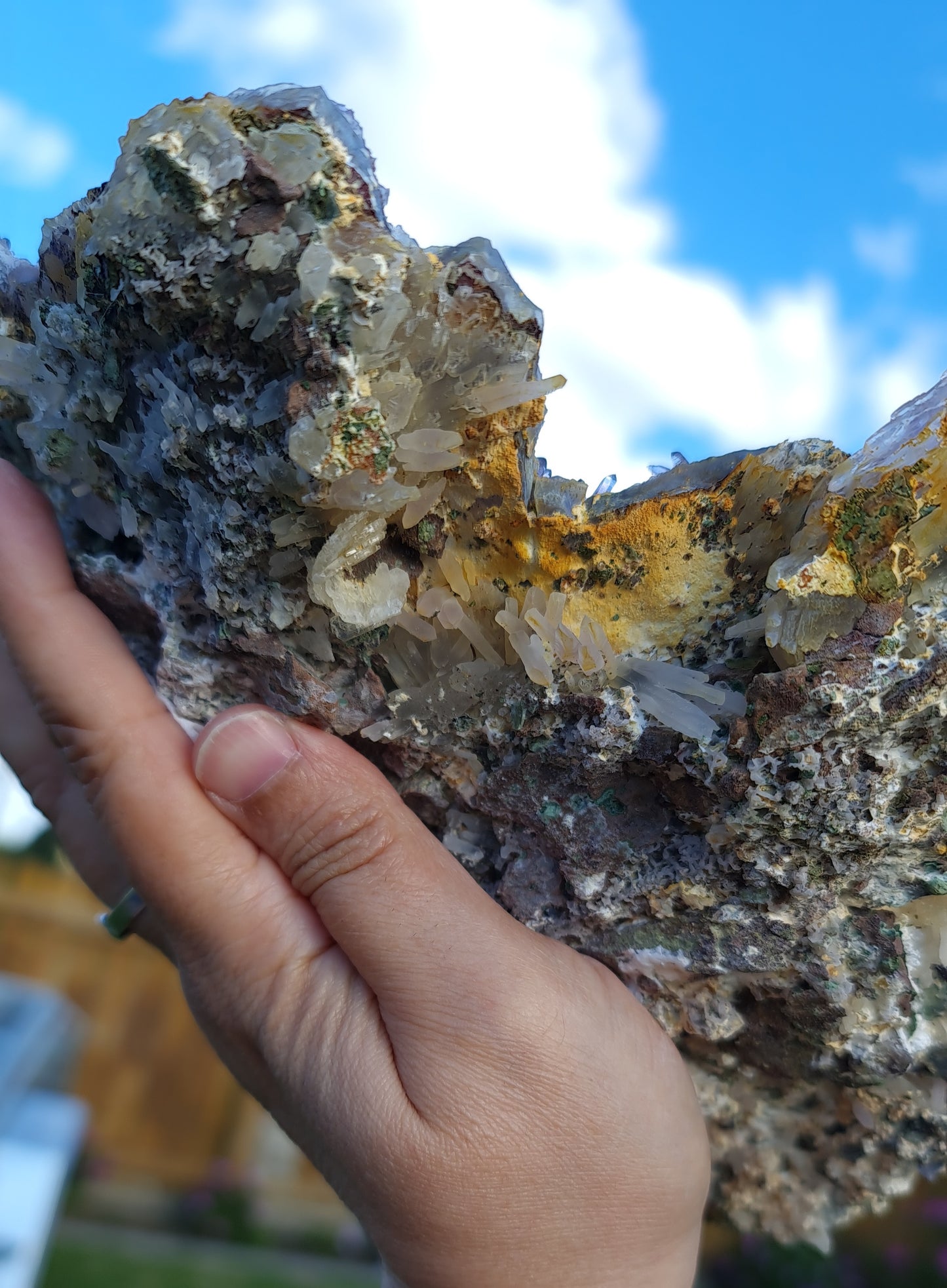 "Night Sky" Amethyst on Chalcedony Plate