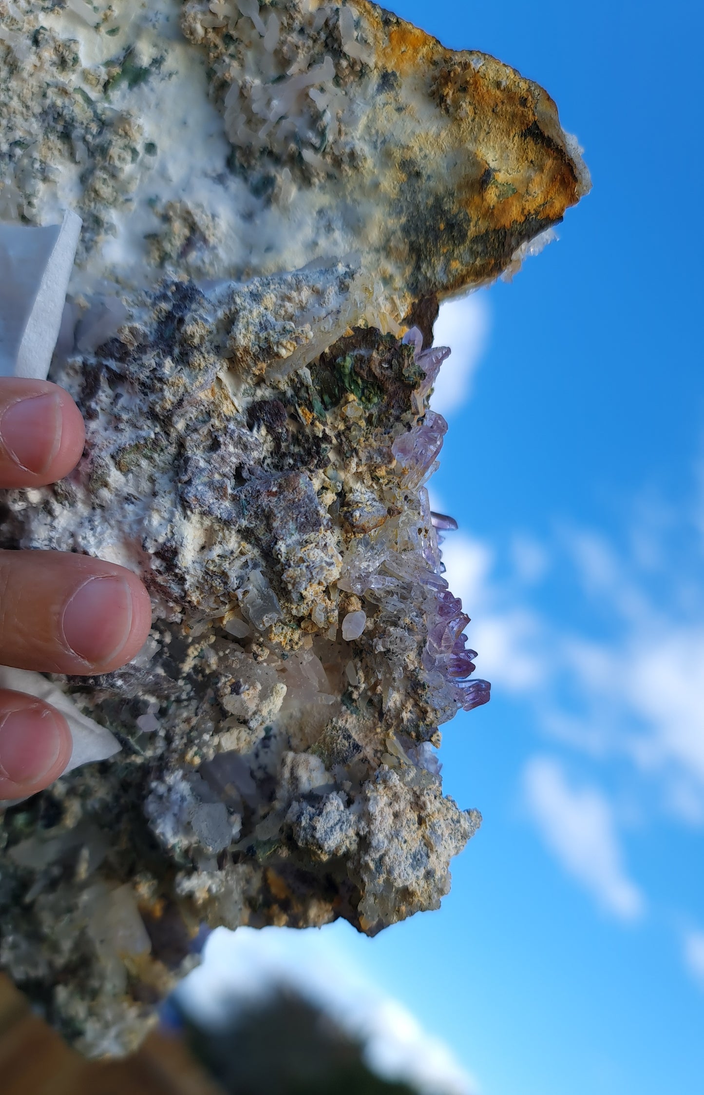 "Night Sky" Amethyst on Chalcedony Plate
