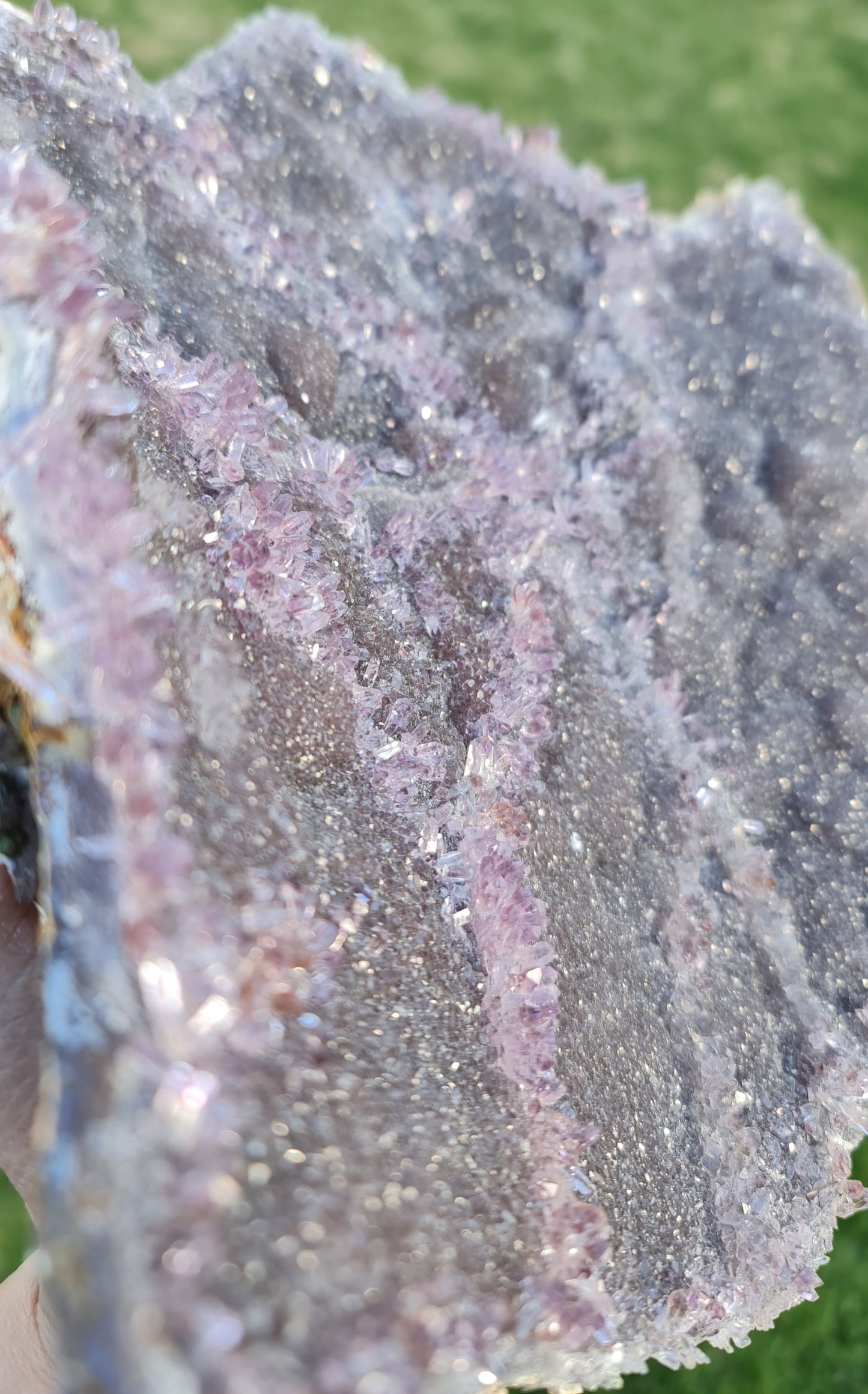 "Night Sky" Amethyst on Chalcedony Plate
