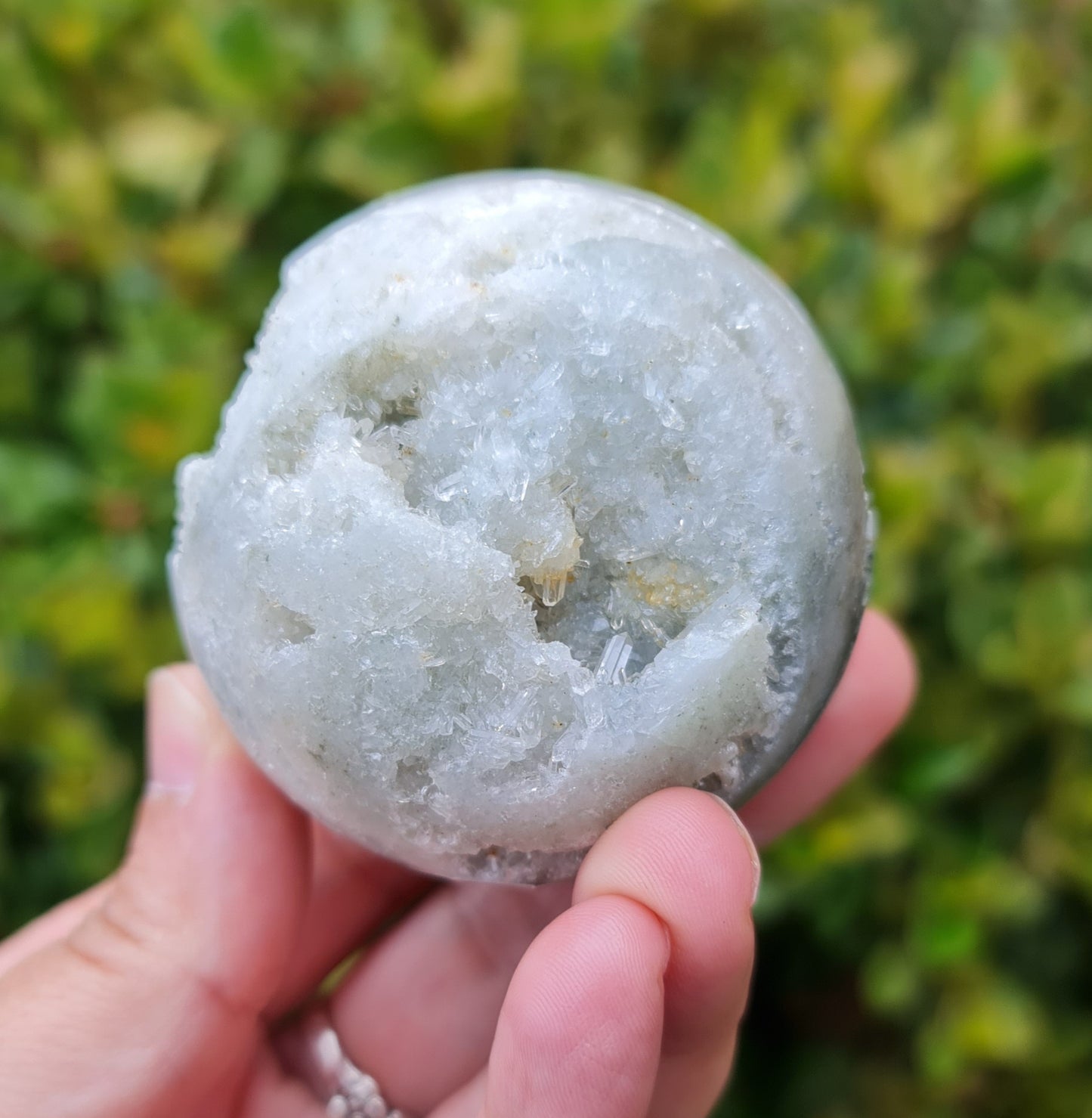 Geode Sphere with Quartz Druzy
