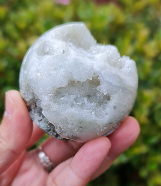 Geode Sphere with Quartz Druzy