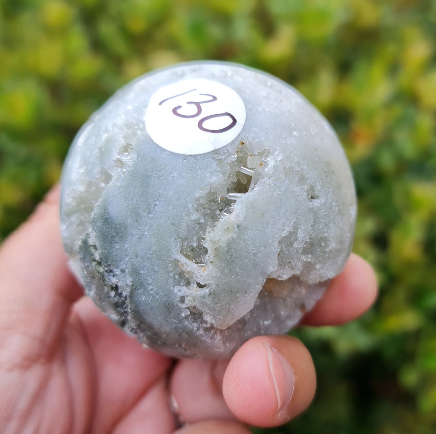 Geode Sphere with Quartz Druzy