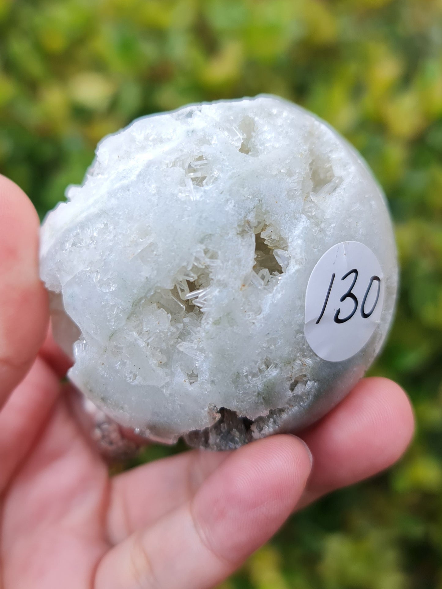 Geode Sphere with Quartz Druzy