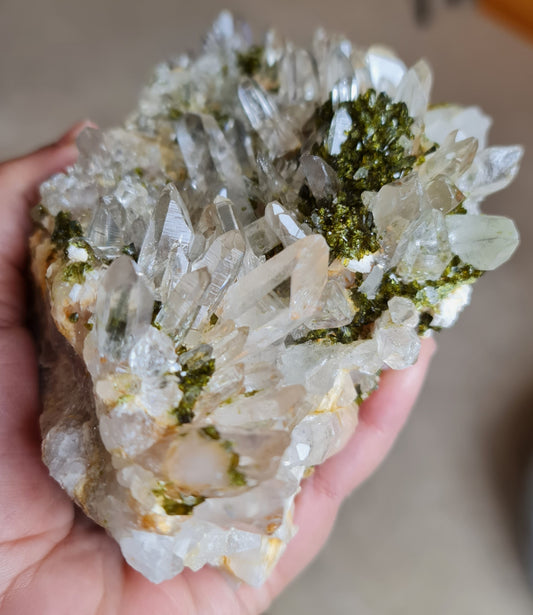 Quartz with Epidote and Hematite