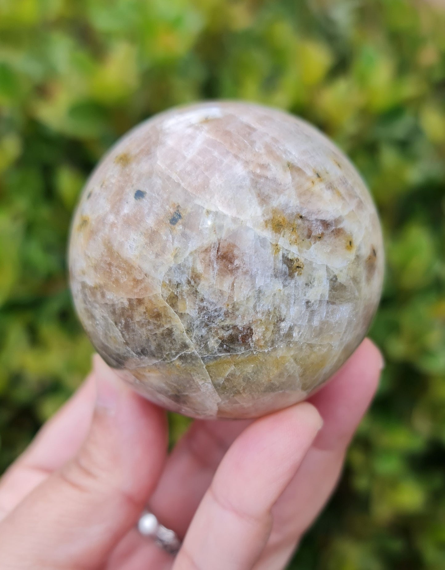 Belomorite - Moonstone with Sunstone Sphere 5.5 cm