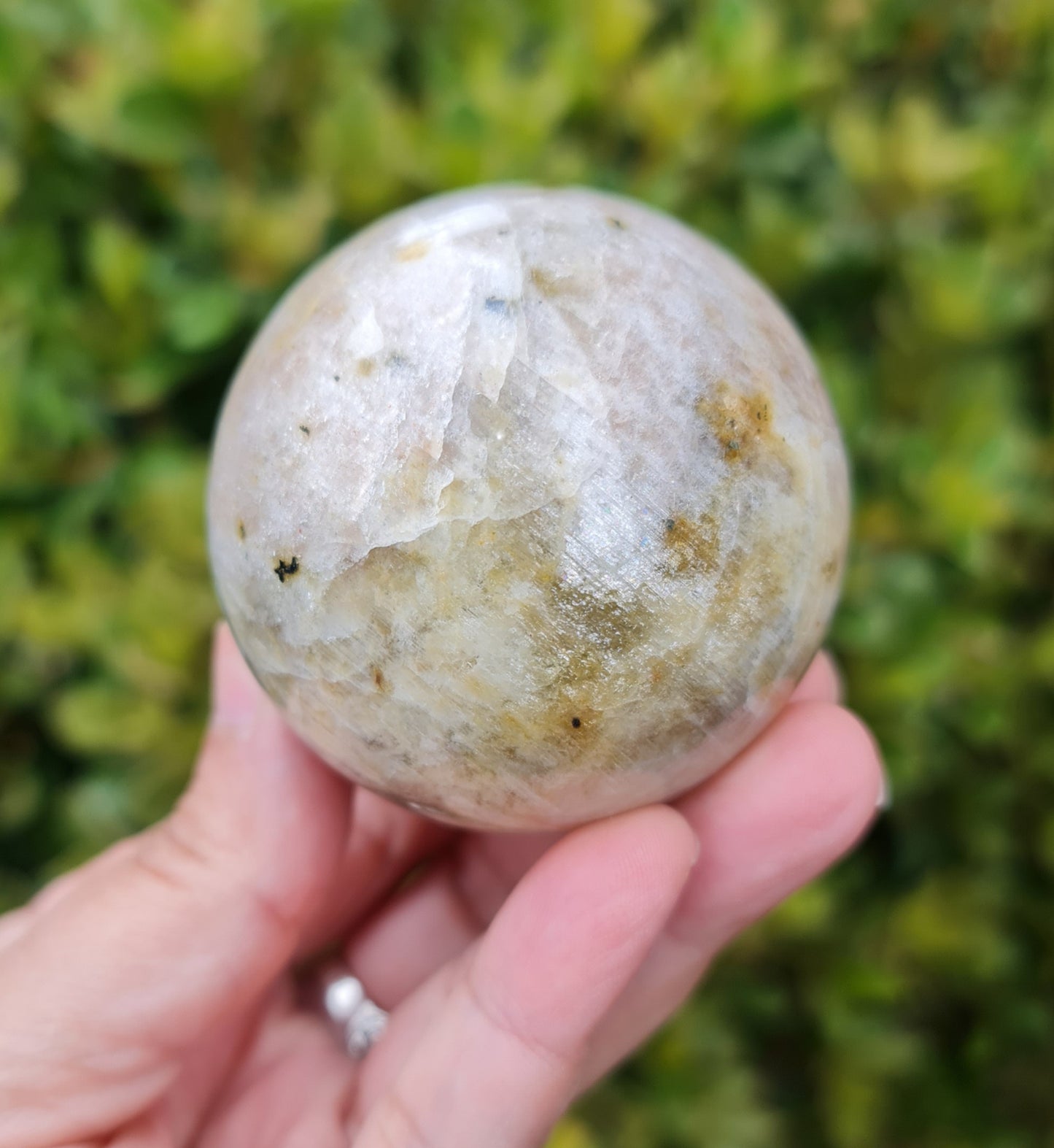 Belomorite - Moonstone with Sunstone Sphere 5.5 cm
