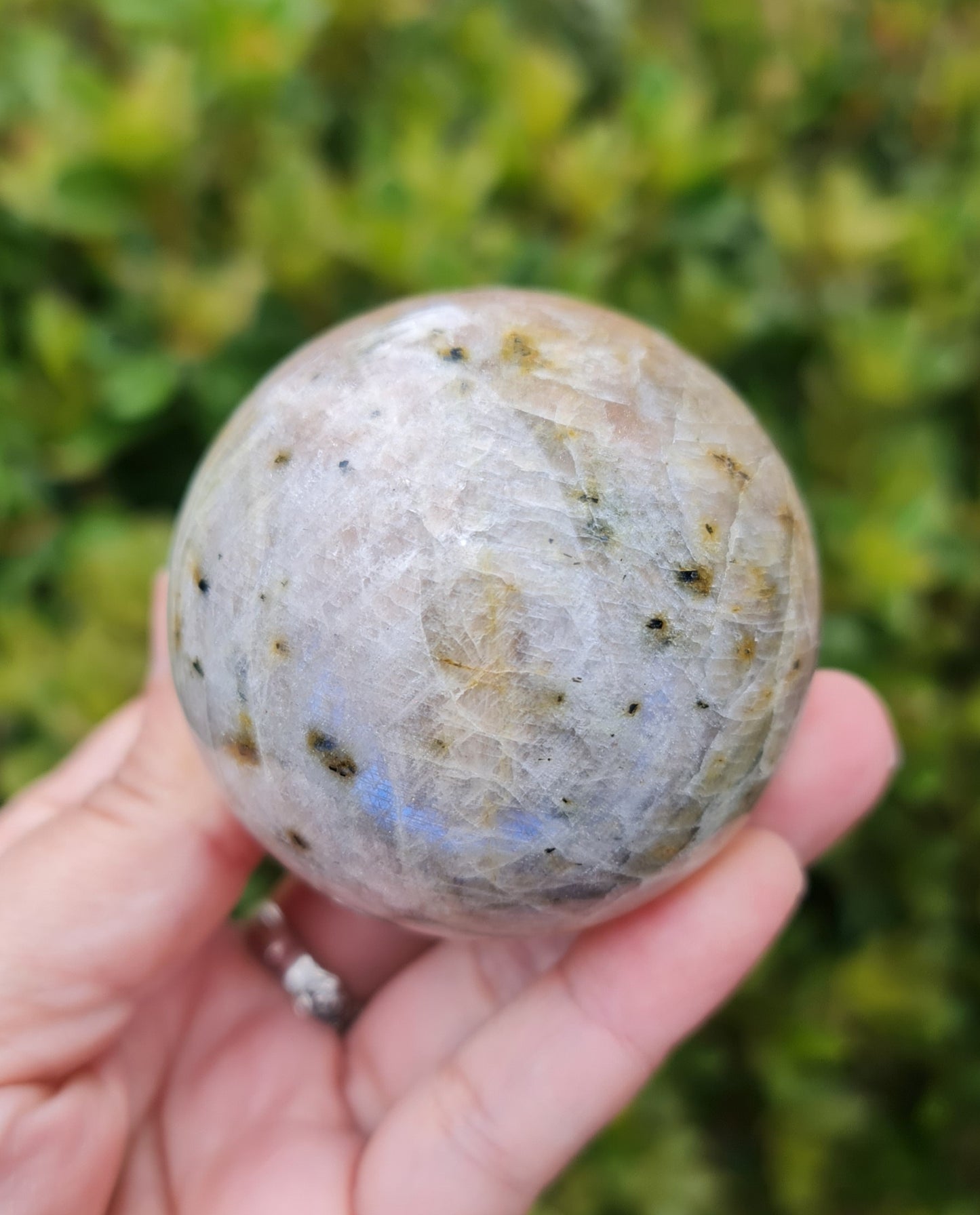 Belomorite - Moonstone with Sunstone Sphere 5.5 cm