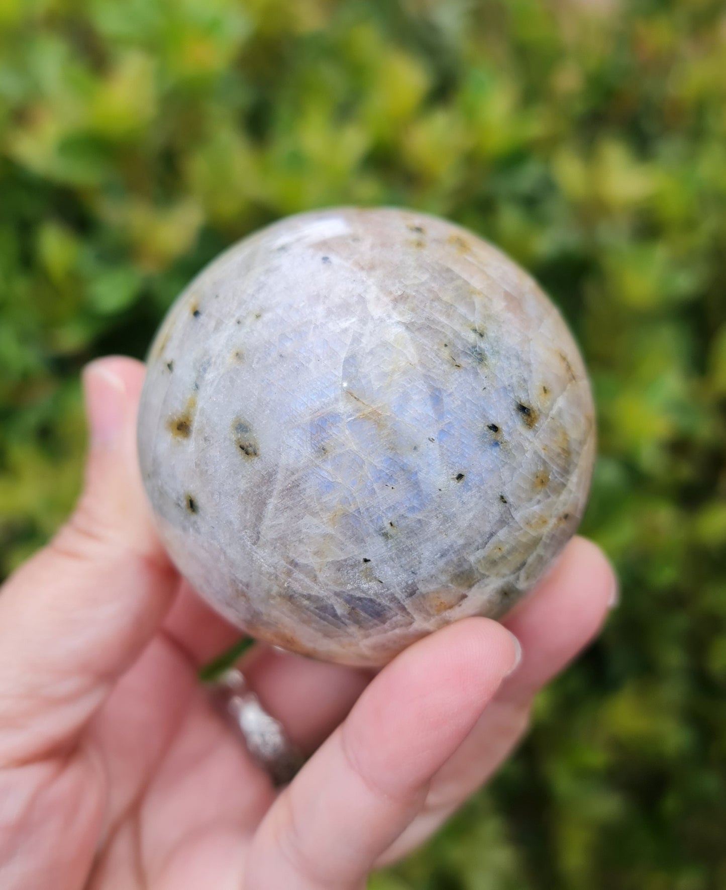 Belomorite - Moonstone with Sunstone Sphere 5.5 cm
