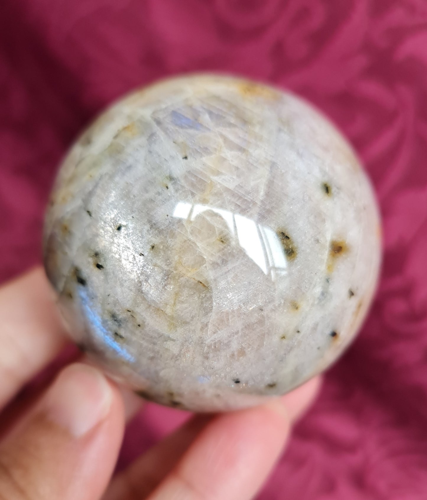 Belomorite - Moonstone with Sunstone Sphere 5.5 cm