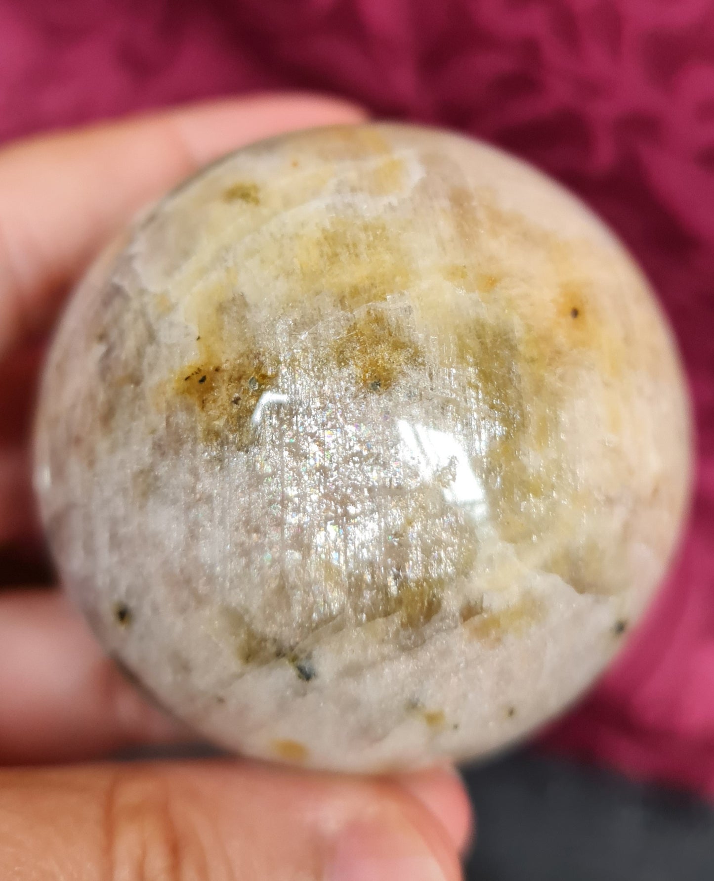 Belomorite - Moonstone with Sunstone Sphere 5.5 cm