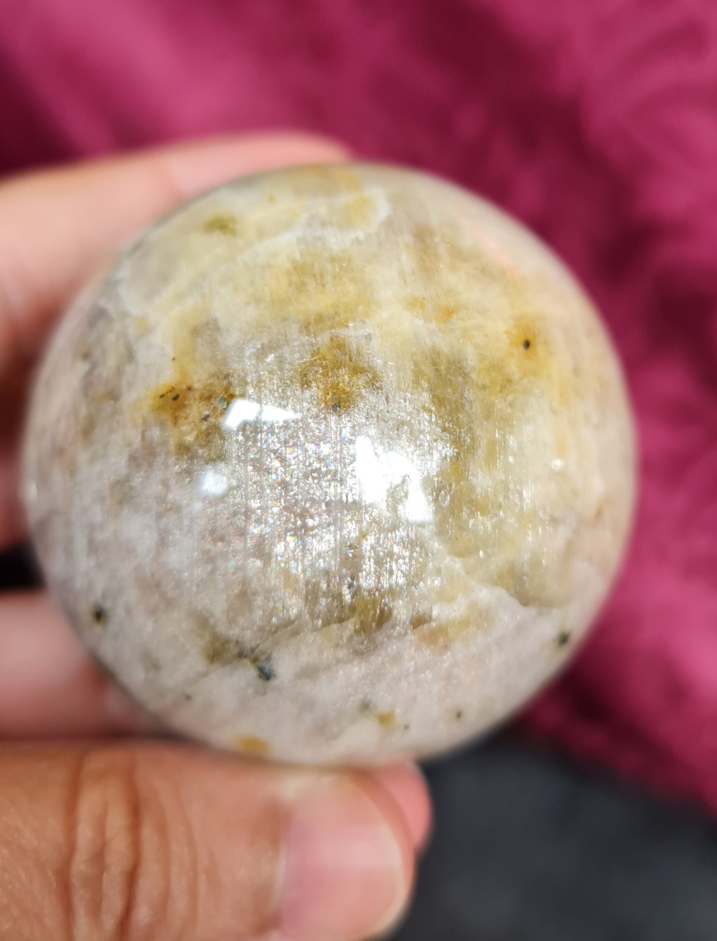 Belomorite - Moonstone with Sunstone Sphere 5.5 cm
