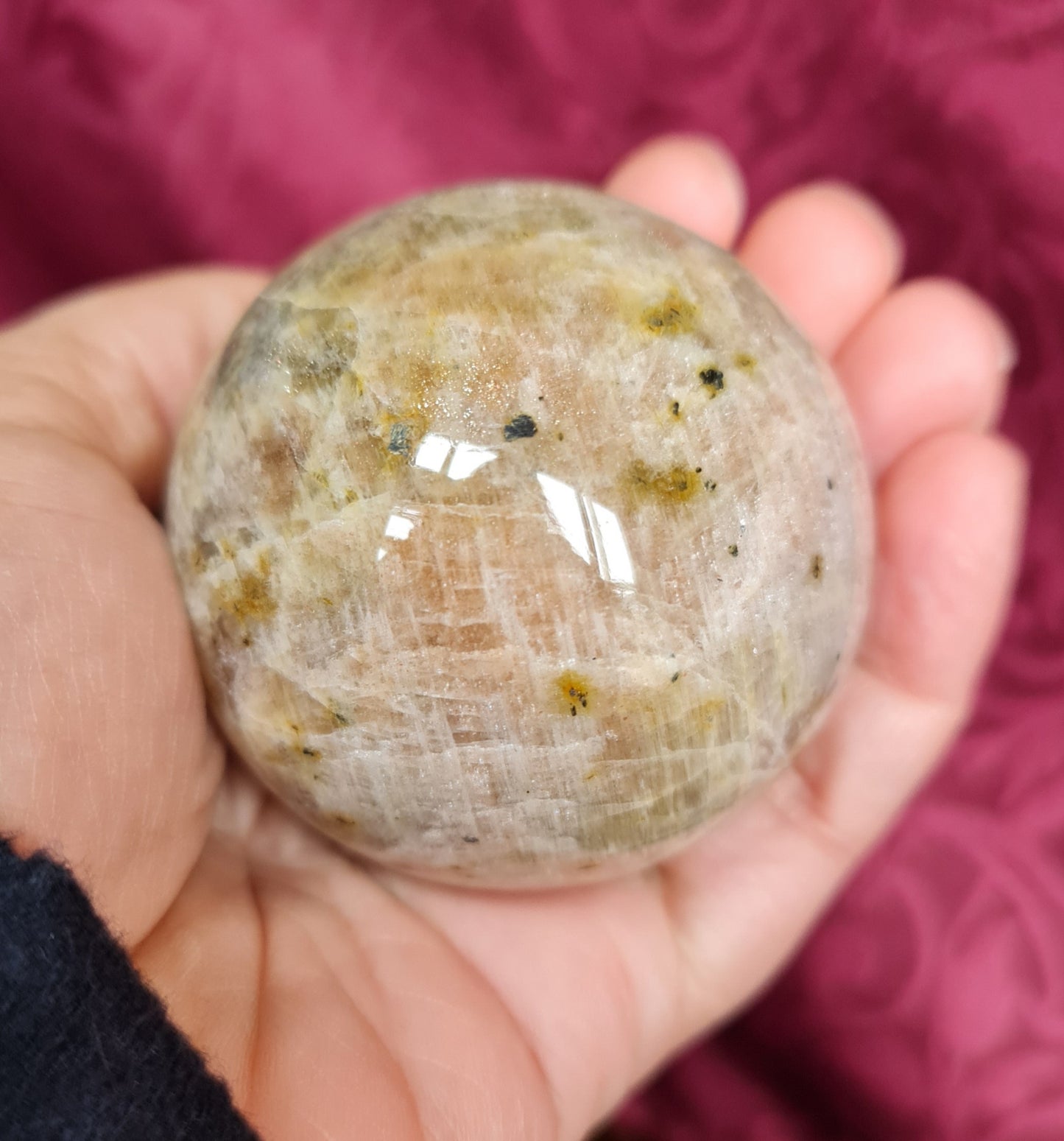 Belomorite - Moonstone with Sunstone Sphere 5.5 cm