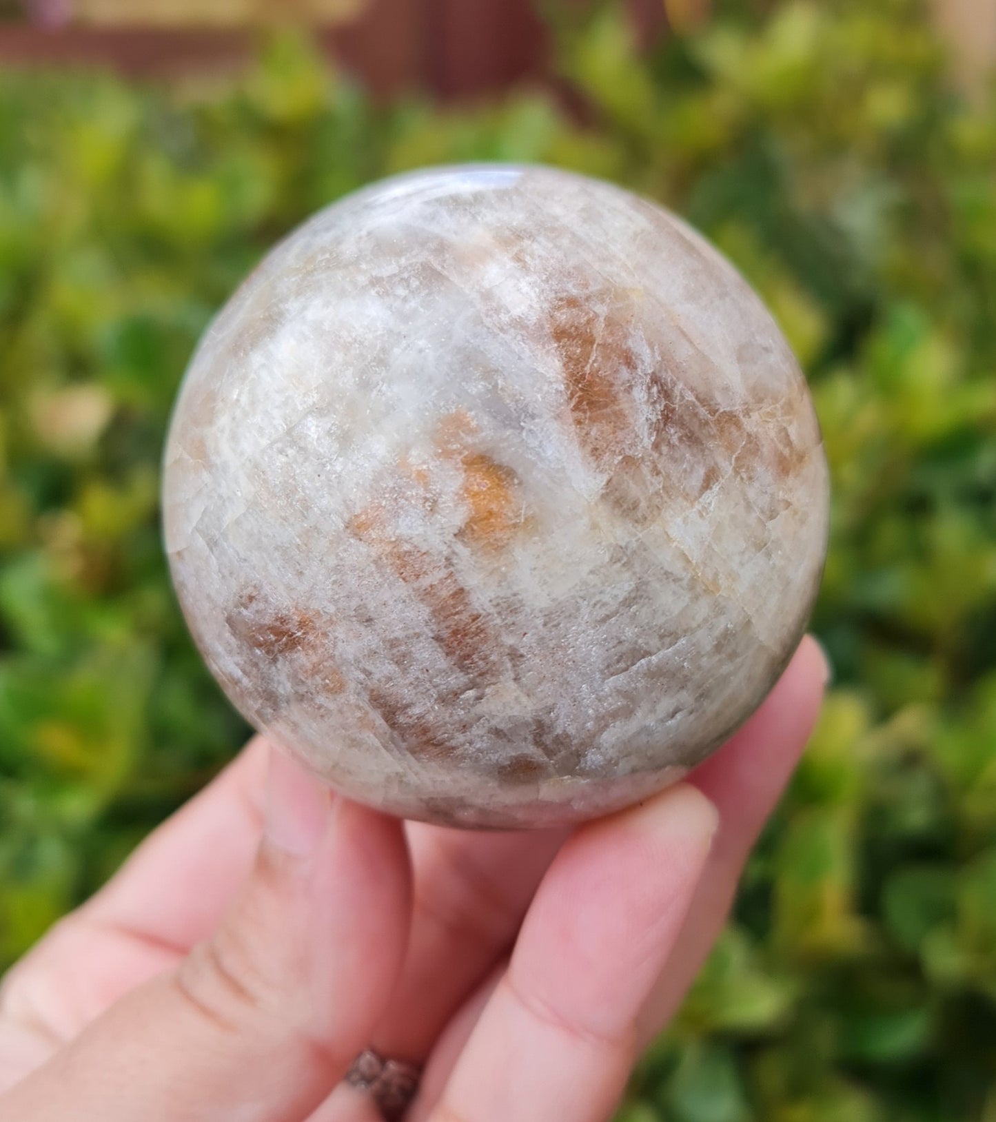 Belomorite - Moonstone with Sunstone Sphere 5.5 cm