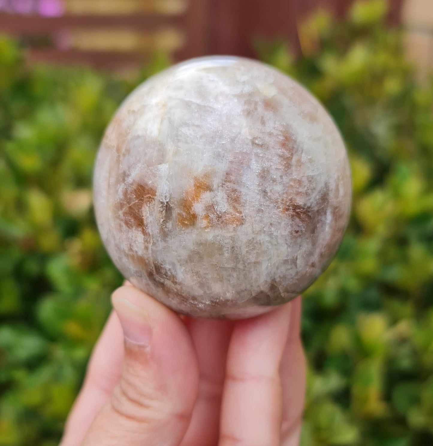 Belomorite - Moonstone with Sunstone Sphere 5.5 cm