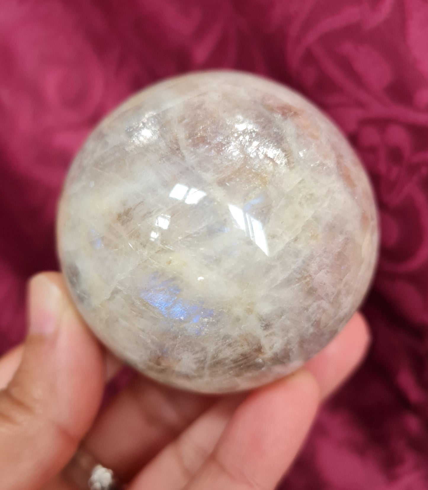 Belomorite - Moonstone with Sunstone Sphere 5.5 cm