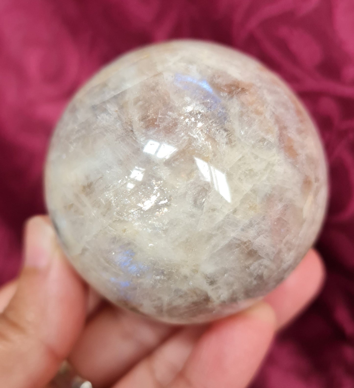 Belomorite - Moonstone with Sunstone Sphere 5.5 cm